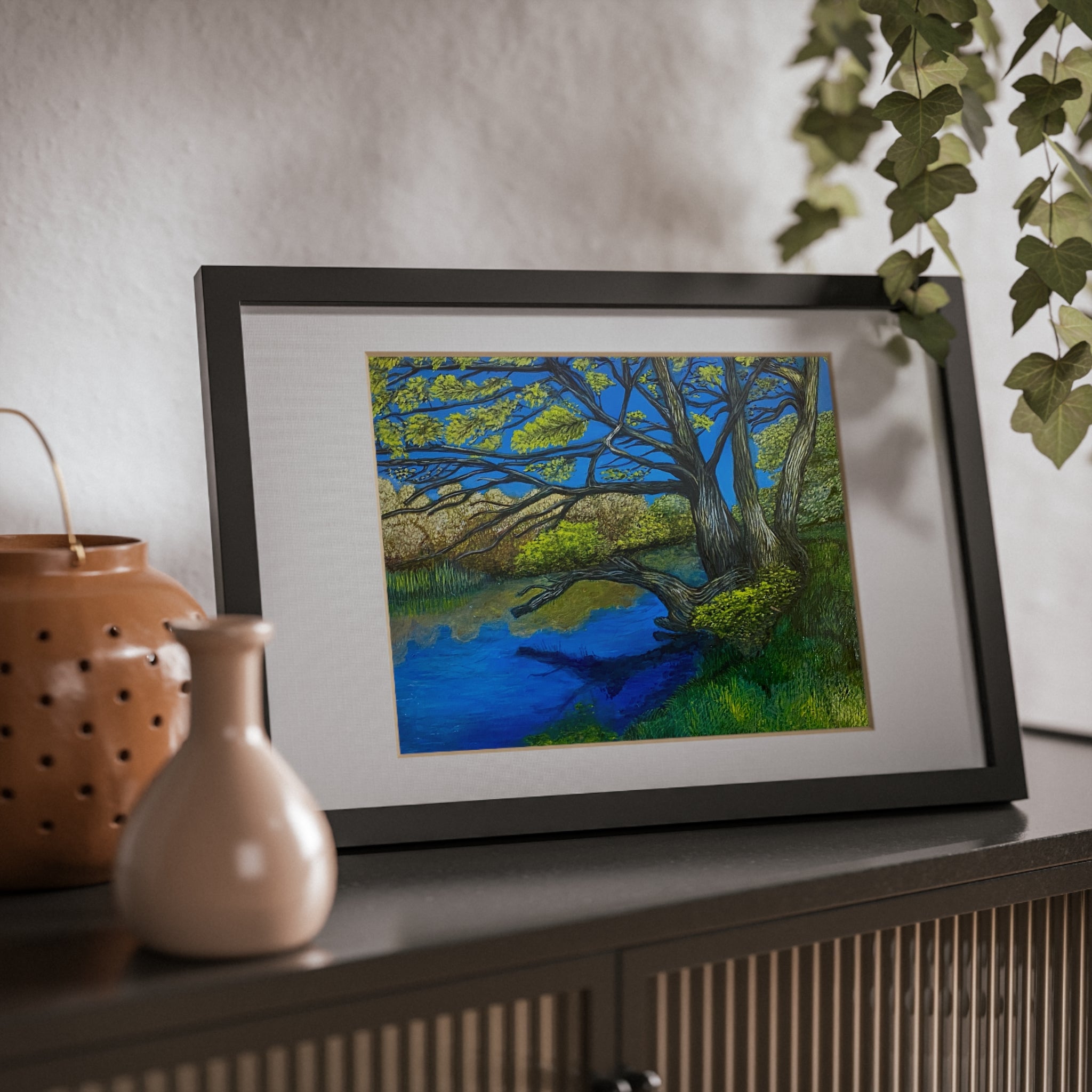 Framed Poster — River Til Print (Black Frame)