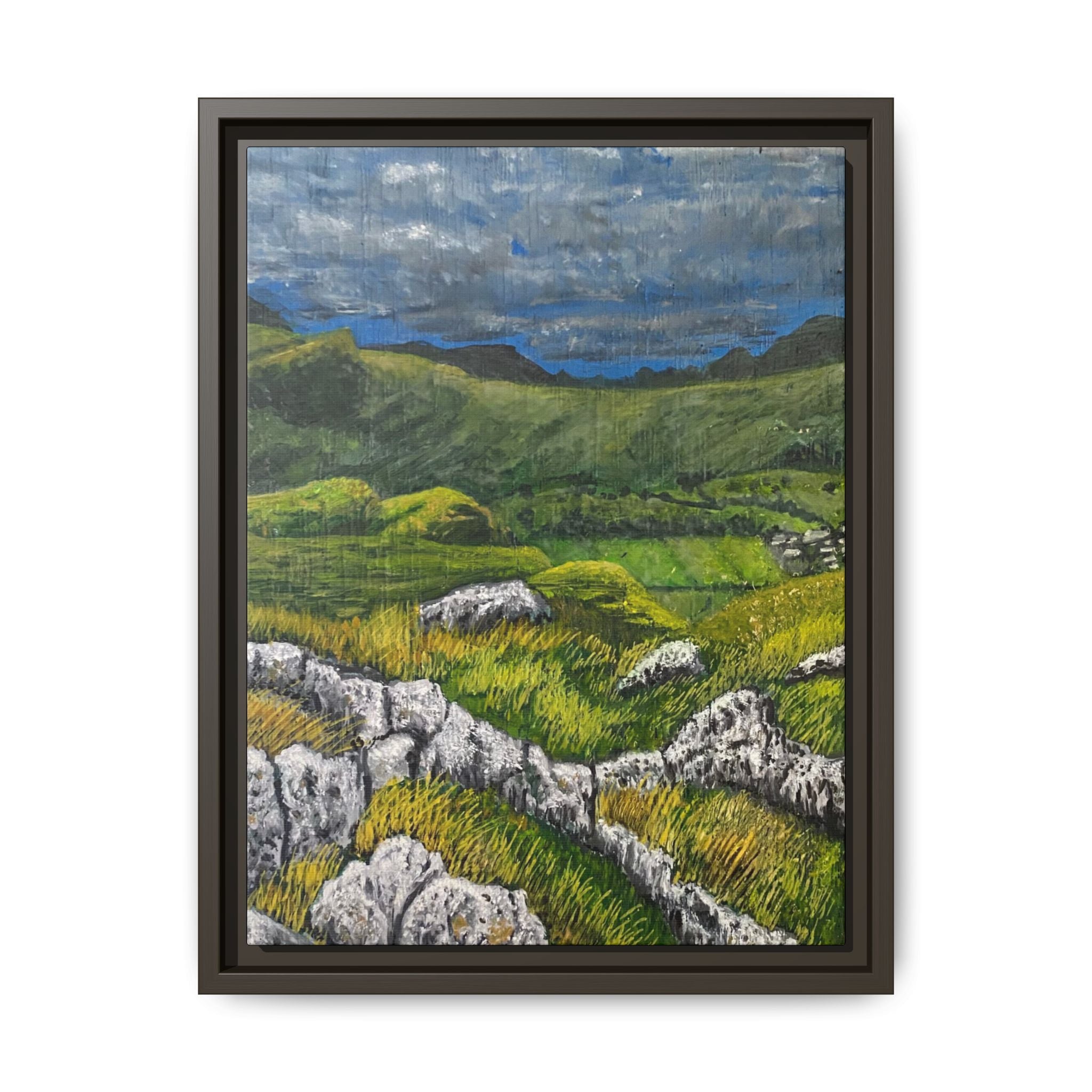 Framed Matte Canvas Print — View from High Rigg Wall Art