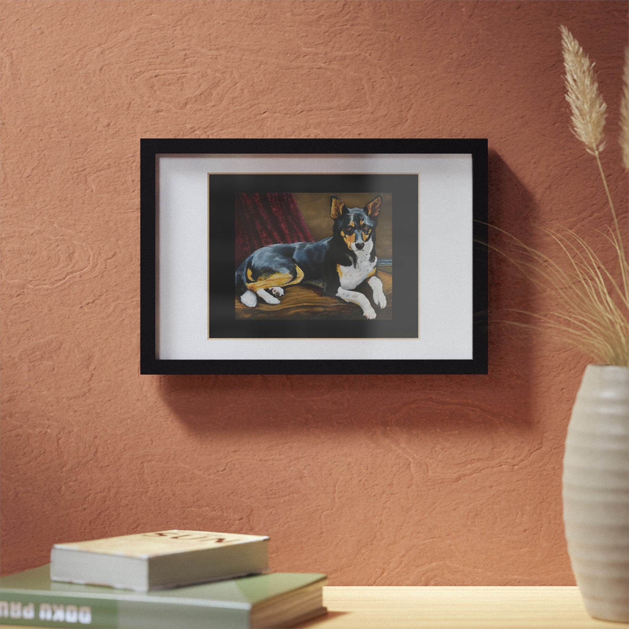 Framed Dog Portrait Poster — Black Frame Wall Art