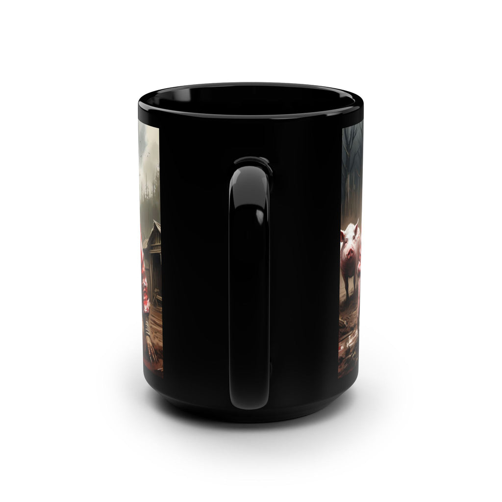 PigBoy 15oz Black Mug — Horror Novelty Coffee Cup
