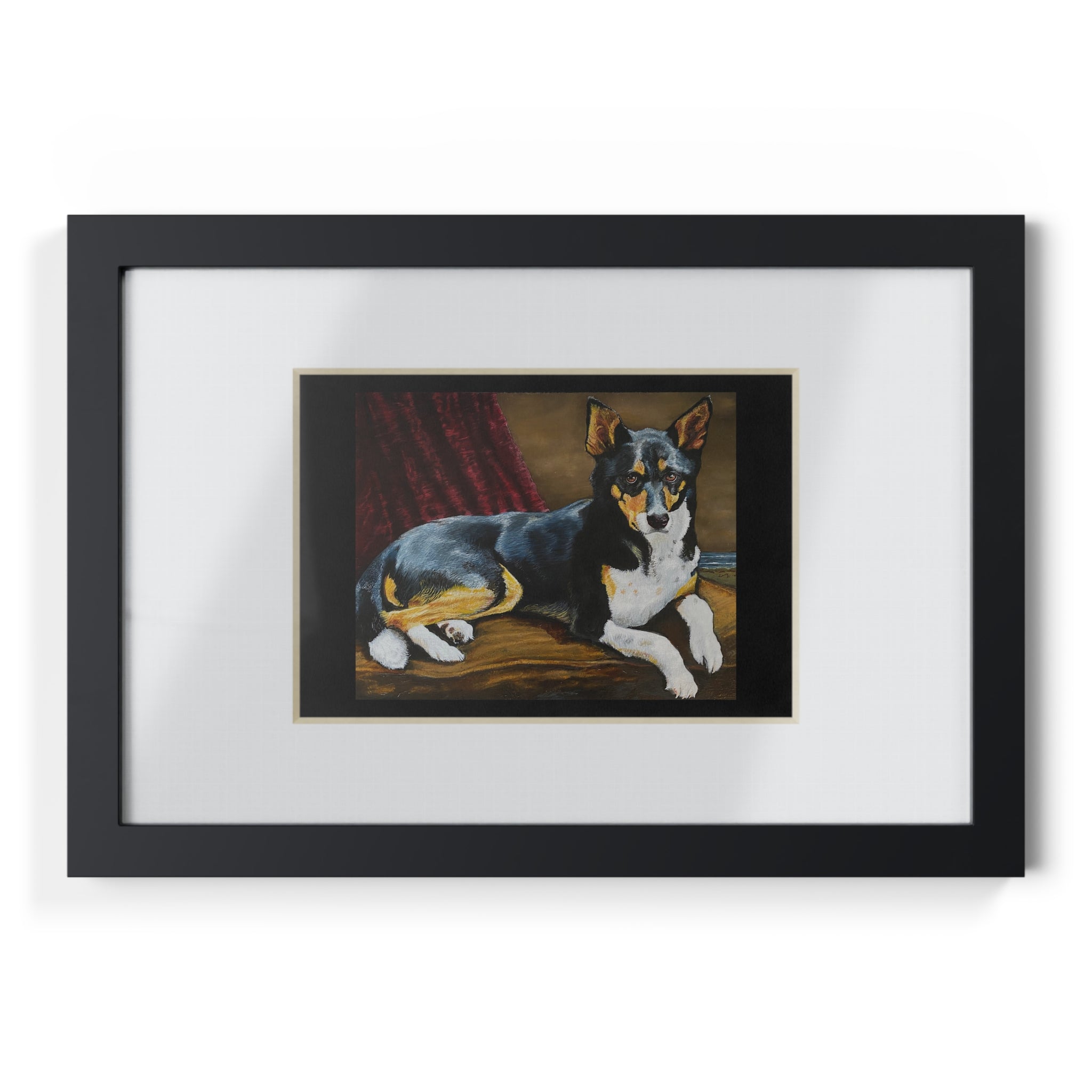 Framed Dog Portrait Poster — Black Frame Wall Art
