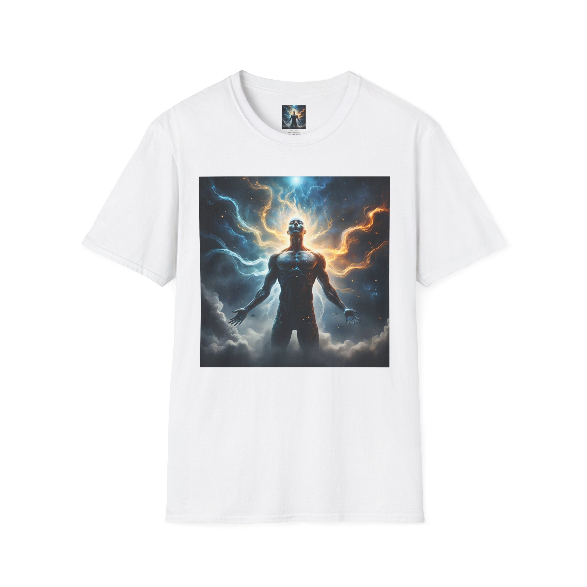Cosmic Awakening T-Shirt — Electric Energy Meditation Graphic Tee