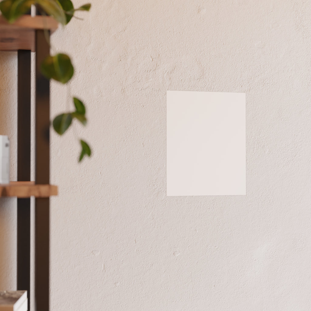 Minimalist Line Art Poster — AI Self Portrait (Satin or Archival Matte)