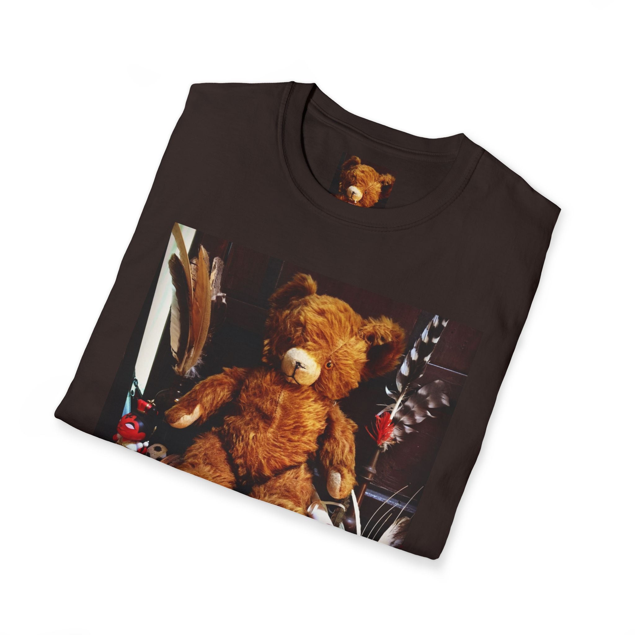 Teddy Bear Photo Tee — Vintage Stuffed Bear Graphic T-Shirt