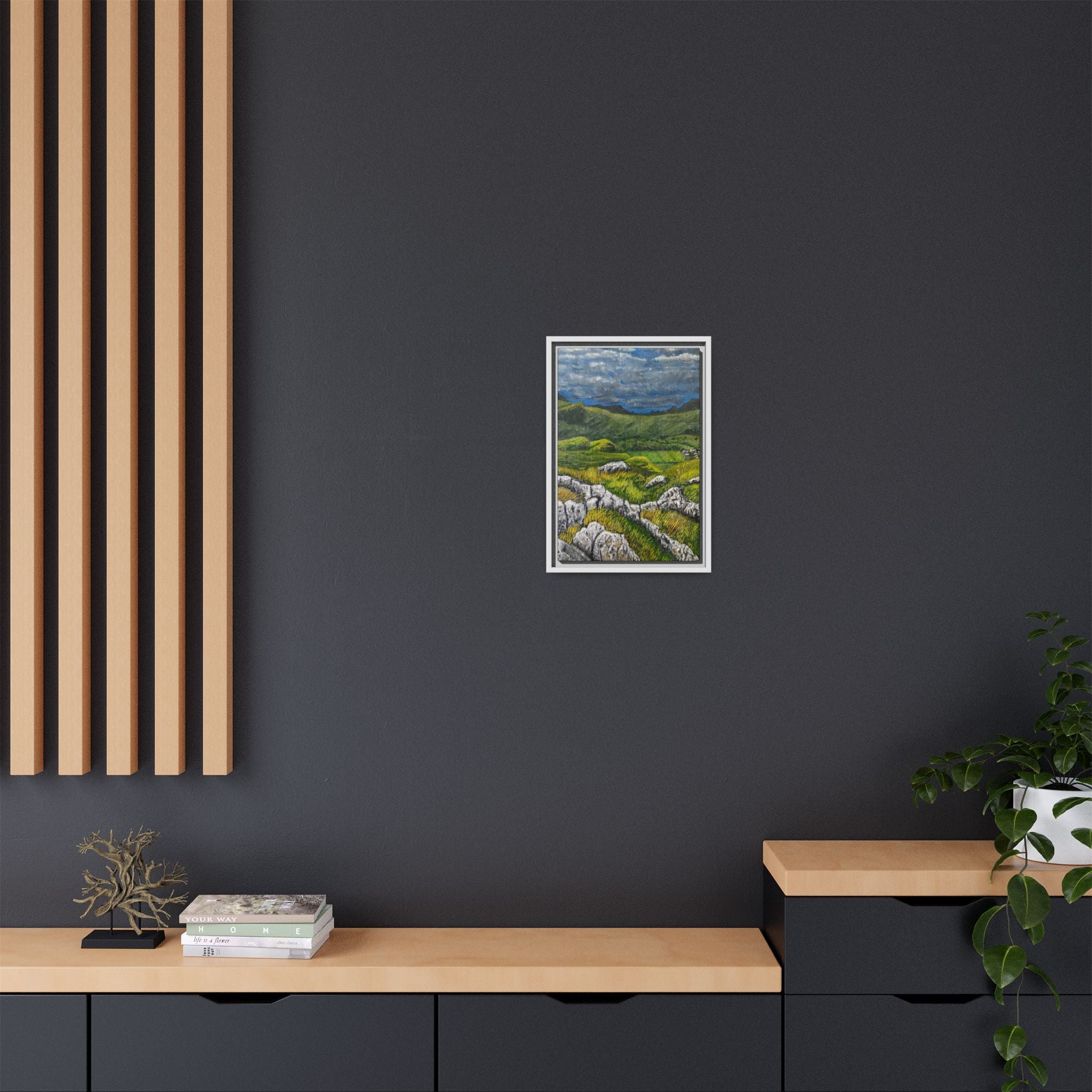 Framed Matte Canvas Print — View from High Rigg Wall Art