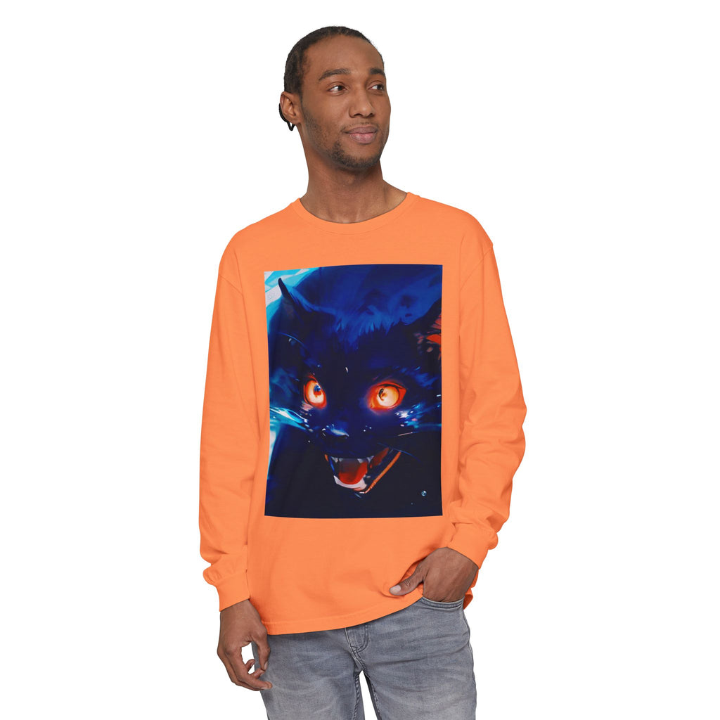 Long Sleeve T-Shirt — Demon Cat Illustration
