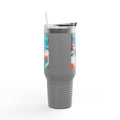 40oz Insulated Travel Mug – Colorful Underwater Dog Art Design