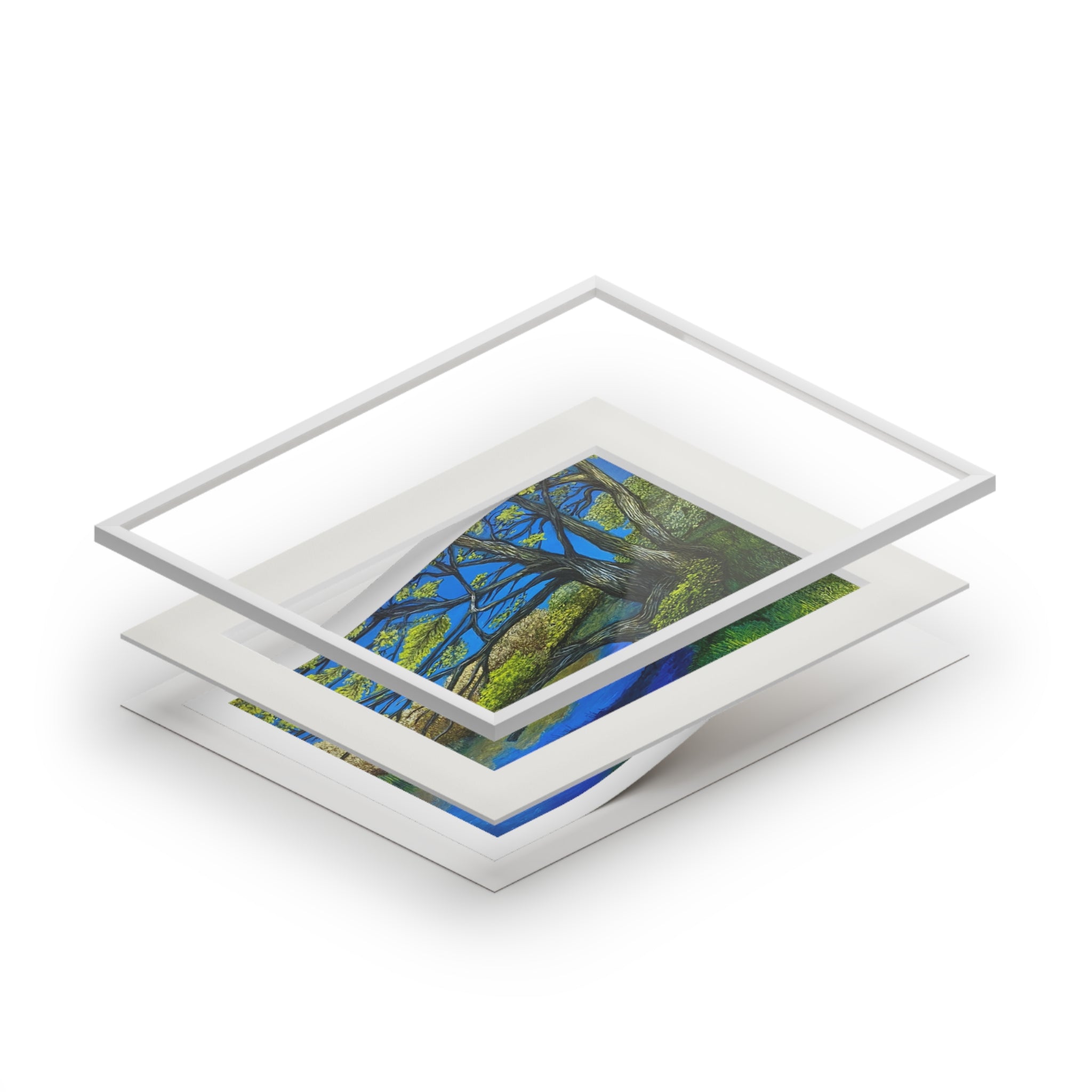 Landscape Fine Art Print with Passepartout Frame — River Til (Spring) 2025