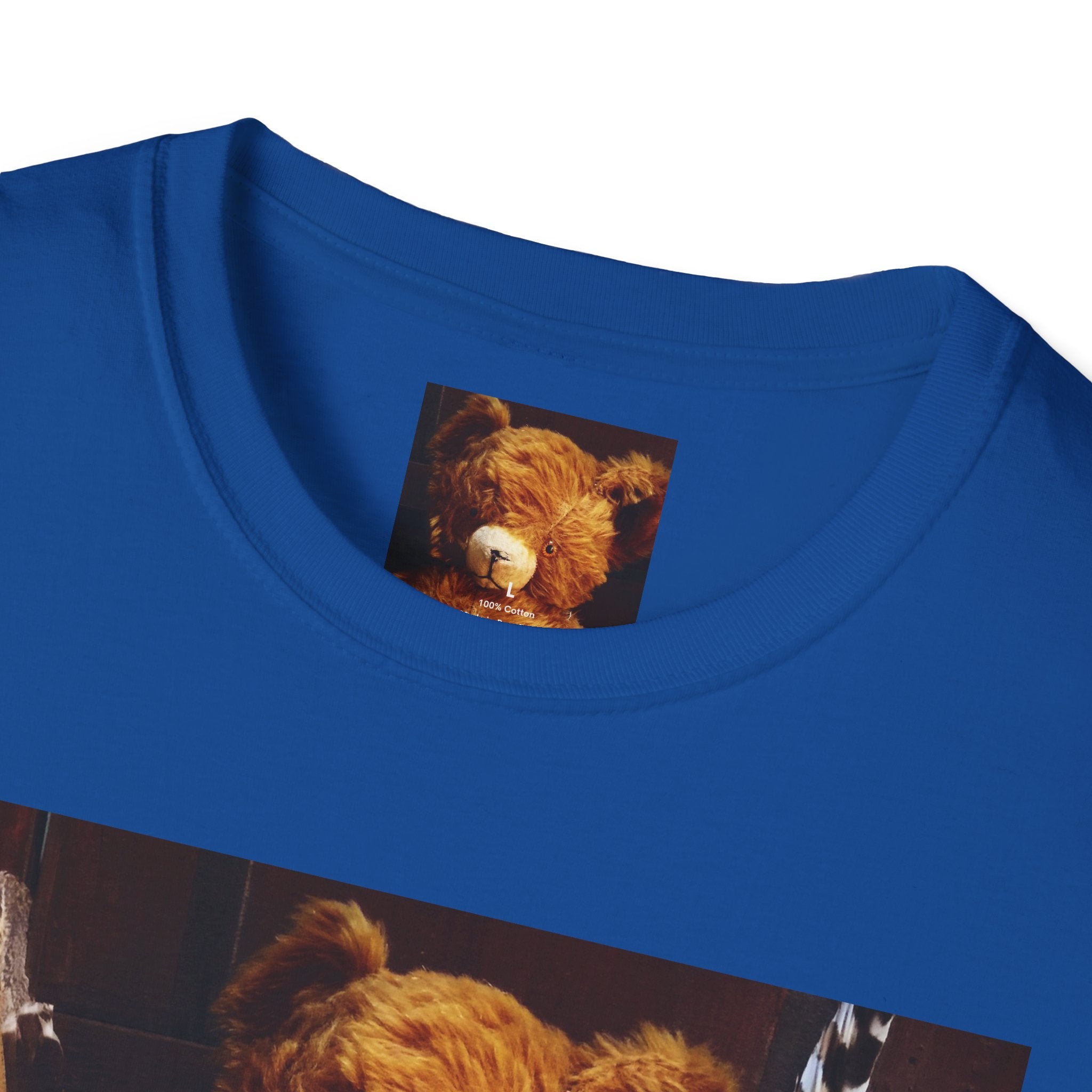 Teddy Bear Photo Tee — Vintage Stuffed Bear Graphic T-Shirt
