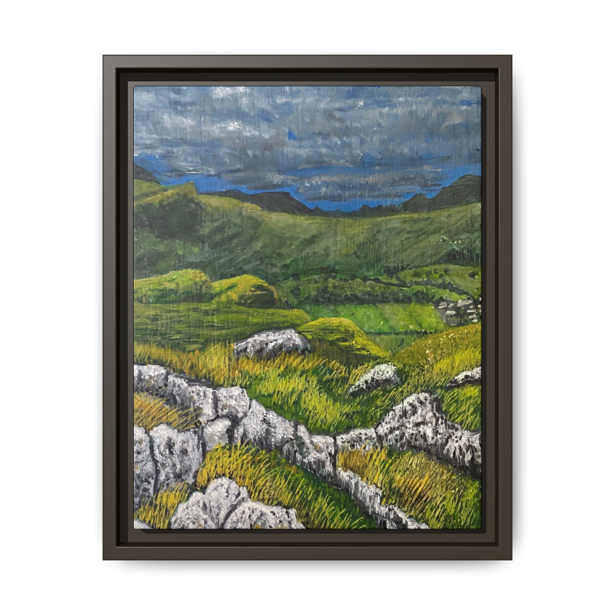 Framed Matte Canvas Print — View from High Rigg Wall Art