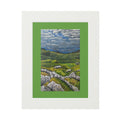 Mountain Landscape Fine Art Print with Passepartout — "View from High Rigg" - Green Hills & Dramatic Sky (2023)