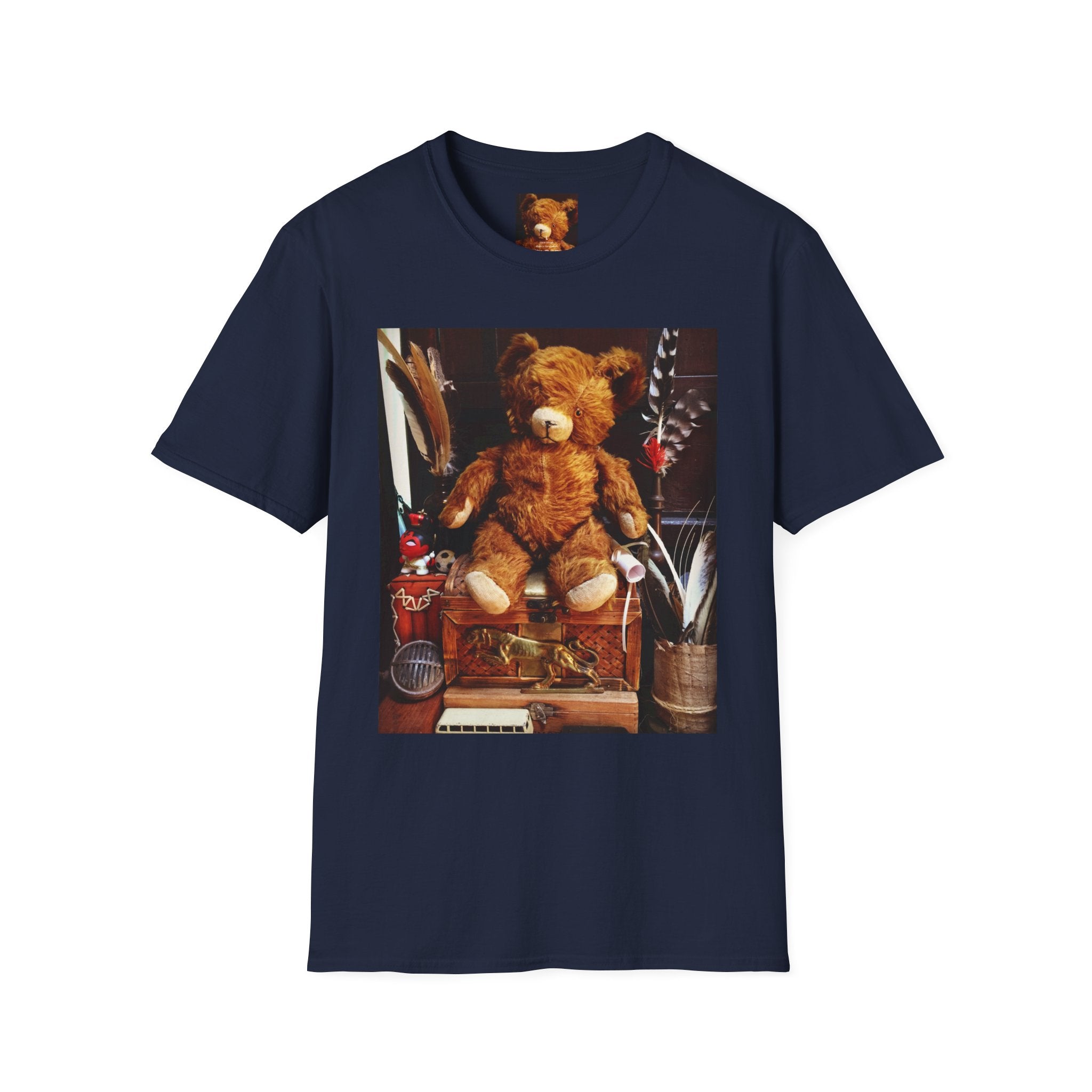 Teddy Bear Photo Tee — Vintage Stuffed Bear Graphic T-Shirt