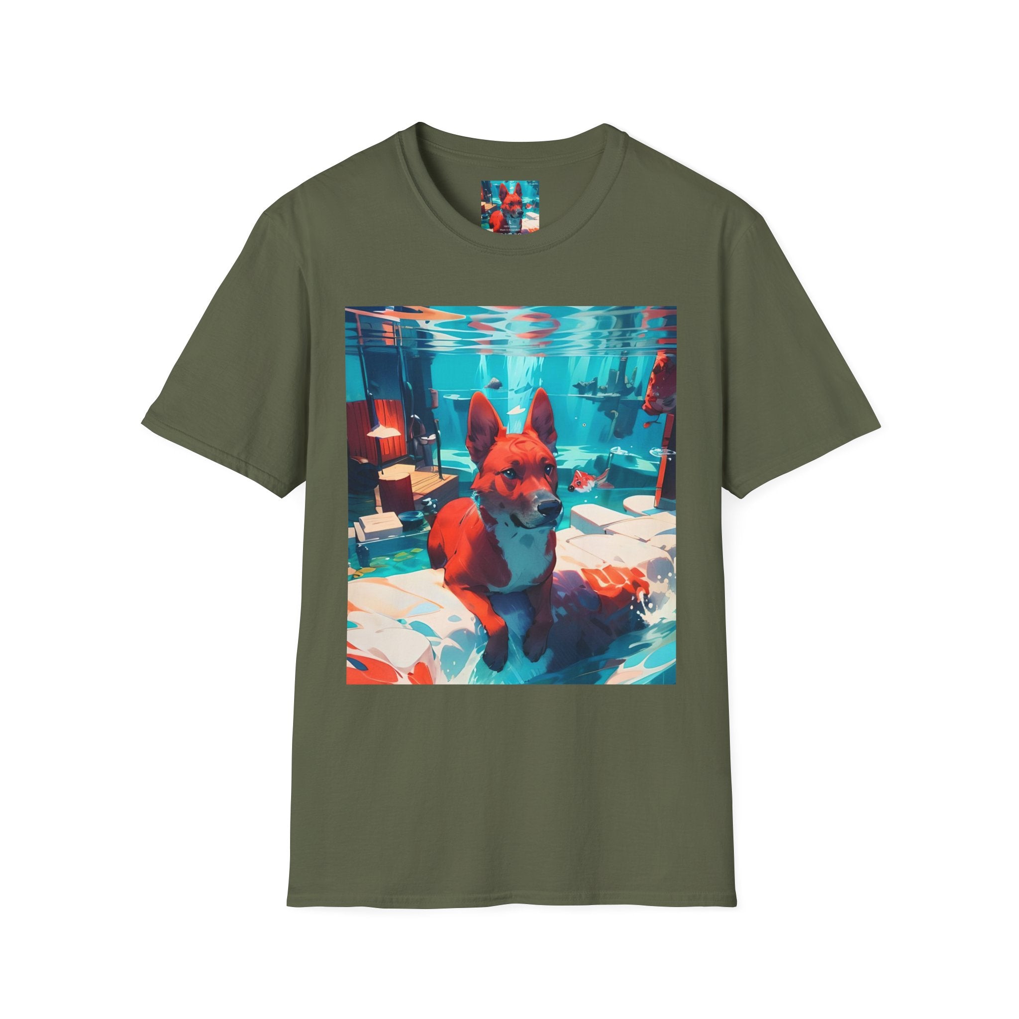 Dog Art Tee — Vibrant Retro Dog Graphic T-Shirt