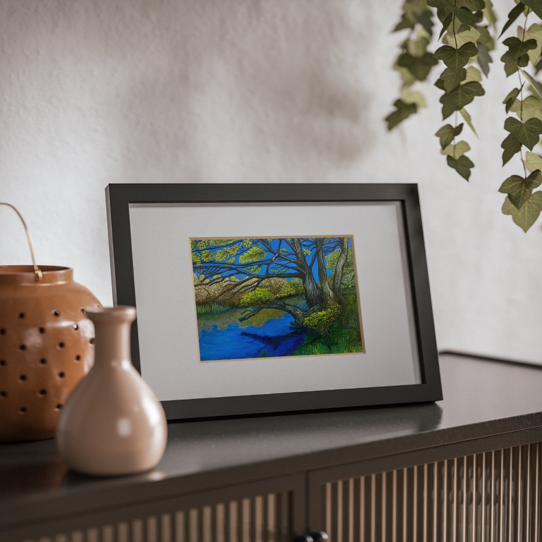 Framed Poster — River Til Print (Black Frame)