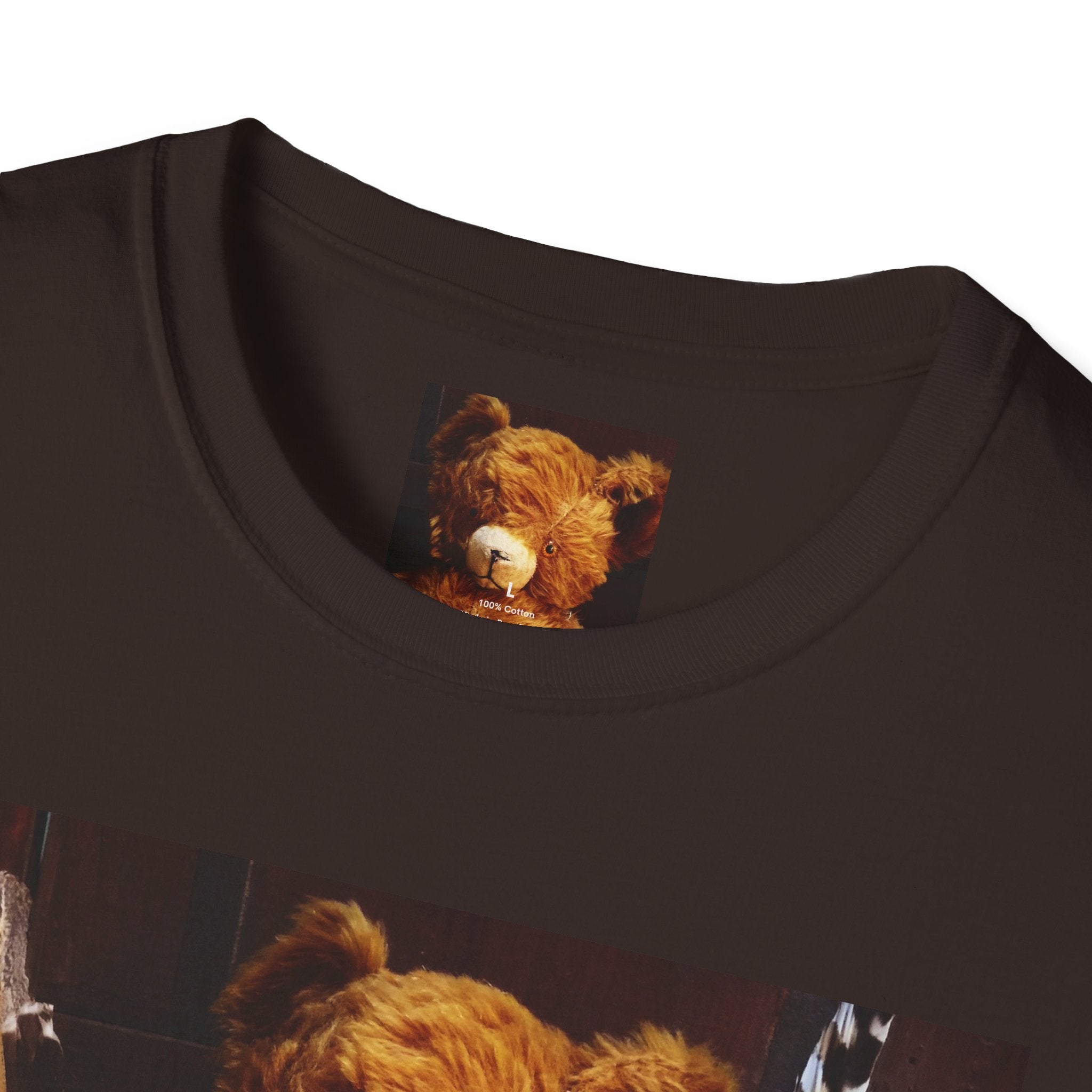 Teddy Bear Photo Tee — Vintage Stuffed Bear Graphic T-Shirt