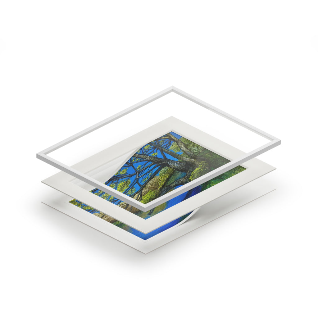 Landscape Fine Art Print with Passepartout Frame — River Til (Spring) 2025