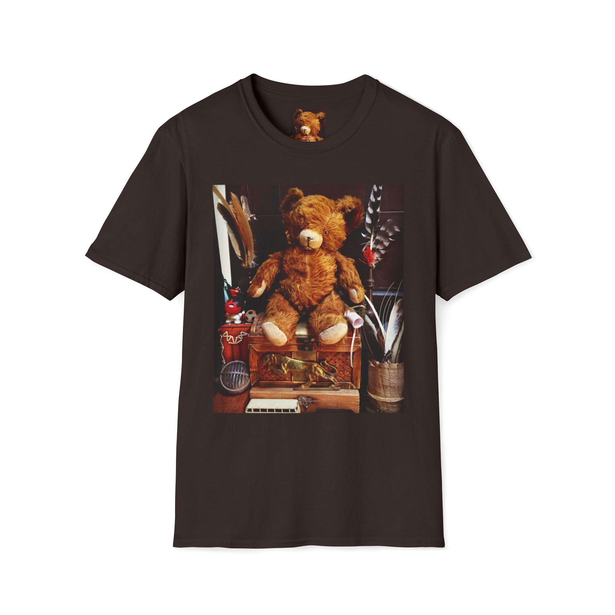 Teddy Bear Photo Tee — Vintage Stuffed Bear Graphic T-Shirt