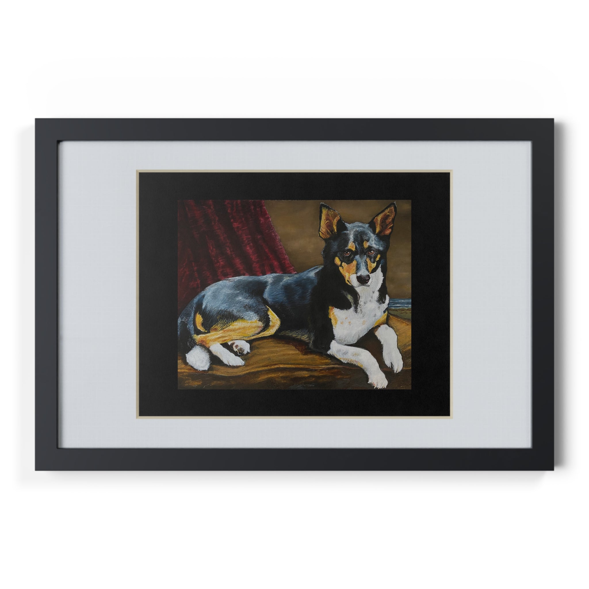Framed Dog Portrait Poster — Black Frame Wall Art