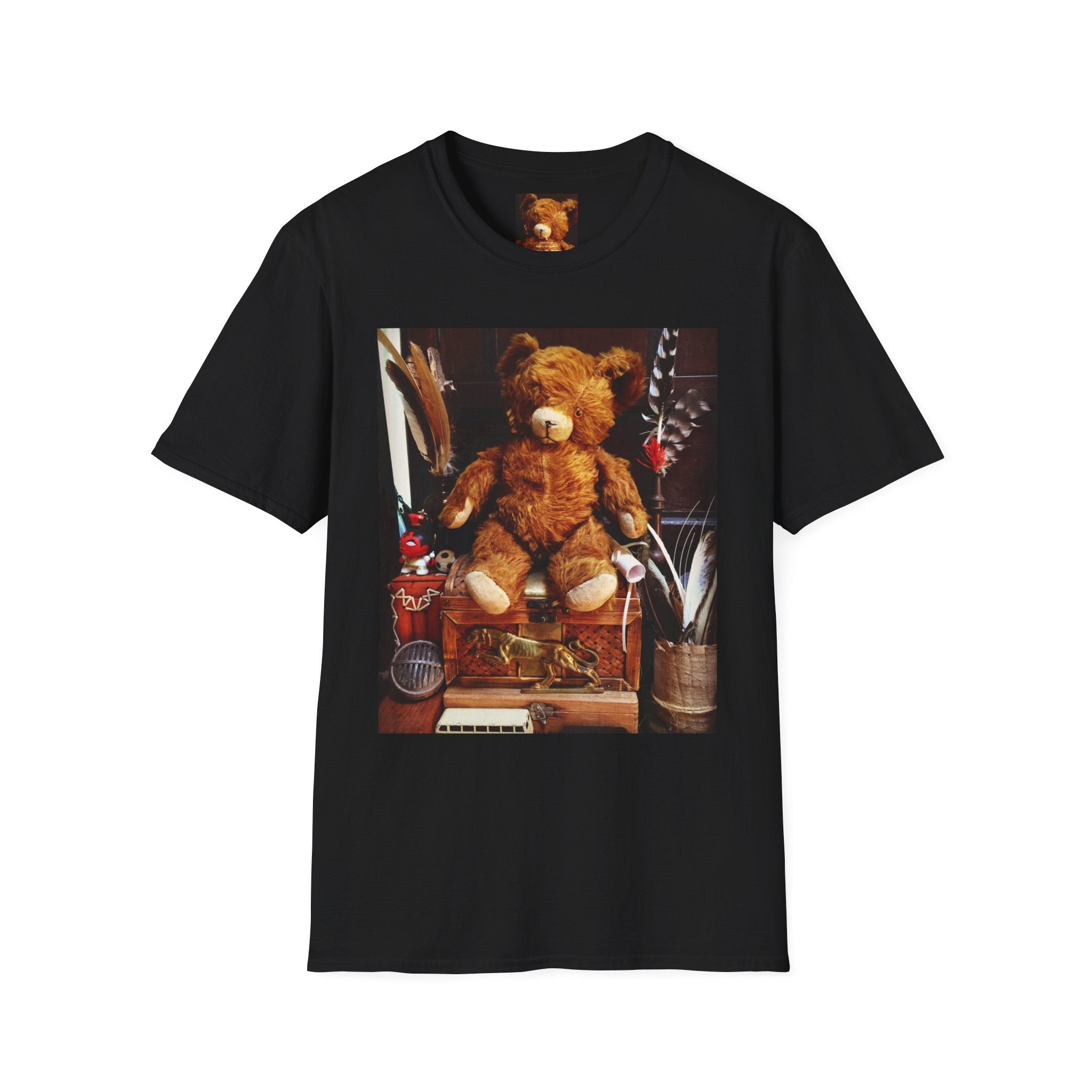 Teddy Bear Photo Tee — Vintage Stuffed Bear Graphic T-Shirt
