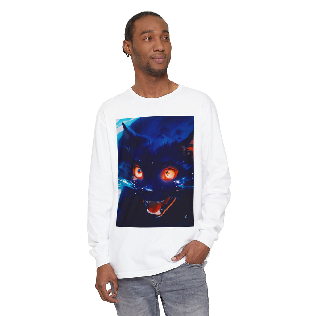 Long Sleeve T-Shirt — Demon Cat Illustration