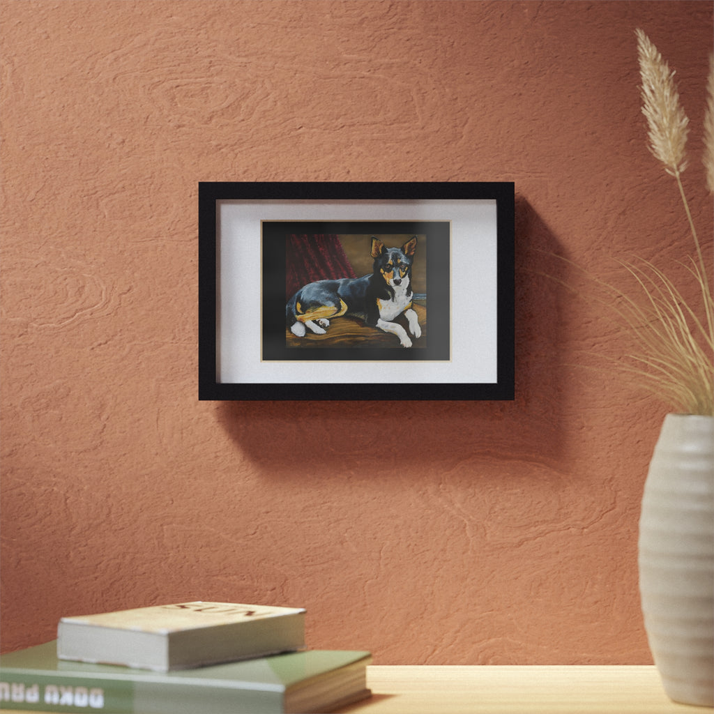Framed Dog Portrait Poster — Black Frame Wall Art