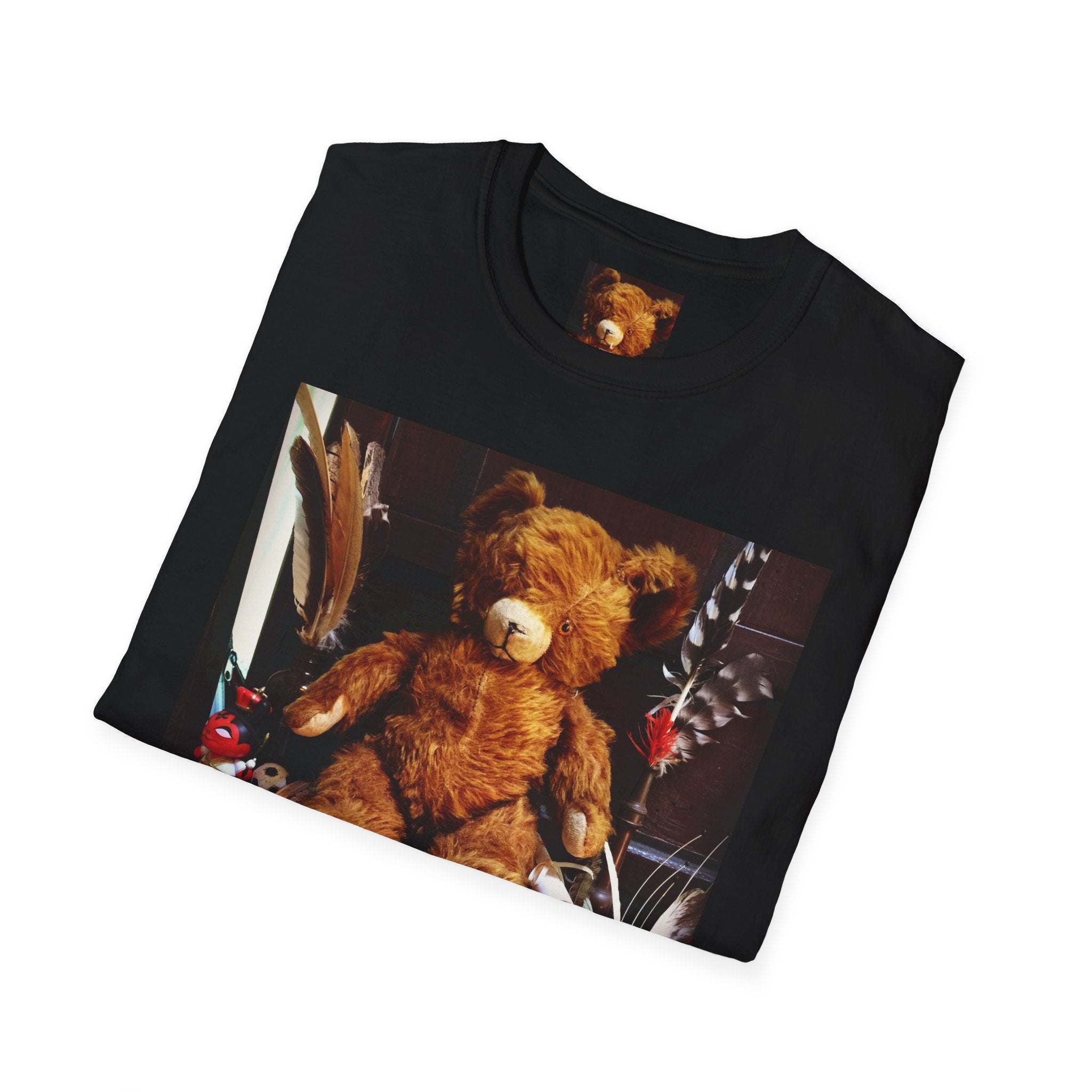 Teddy Bear Photo Tee — Vintage Stuffed Bear Graphic T-Shirt
