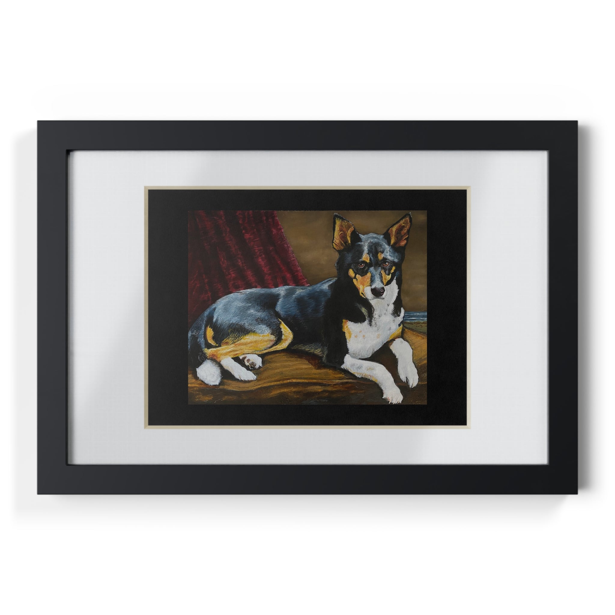 Framed Dog Portrait Poster — Black Frame Wall Art