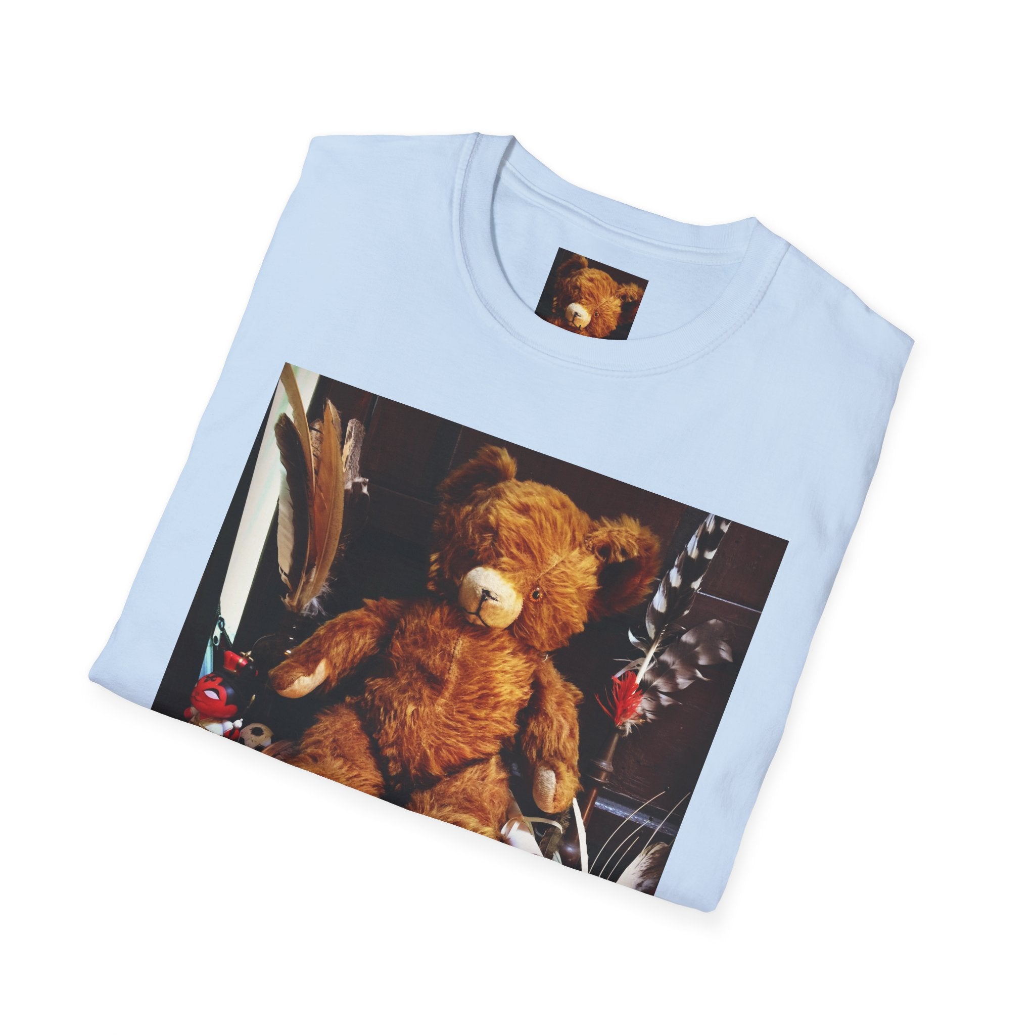 Teddy Bear Photo Tee — Vintage Stuffed Bear Graphic T-Shirt
