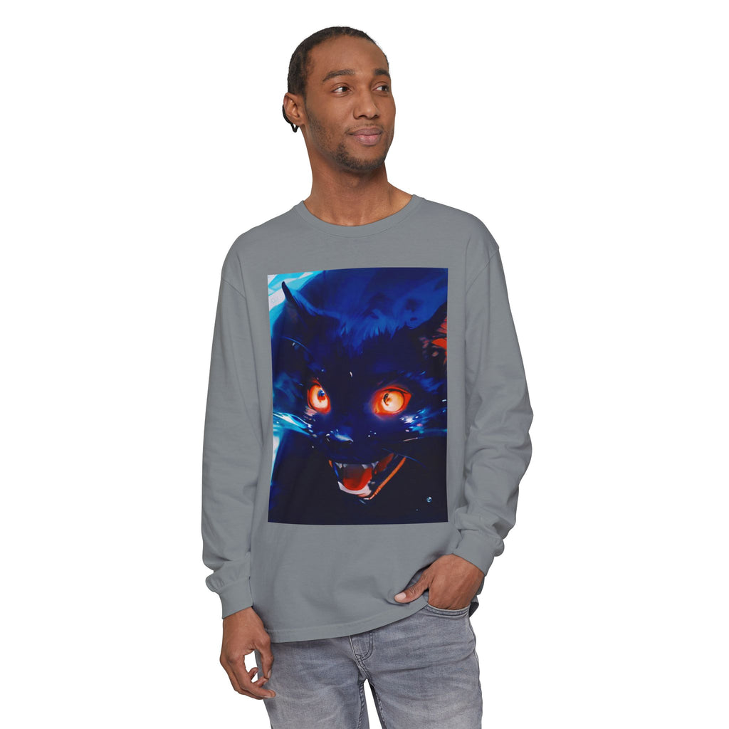 Long Sleeve T-Shirt — Demon Cat Illustration