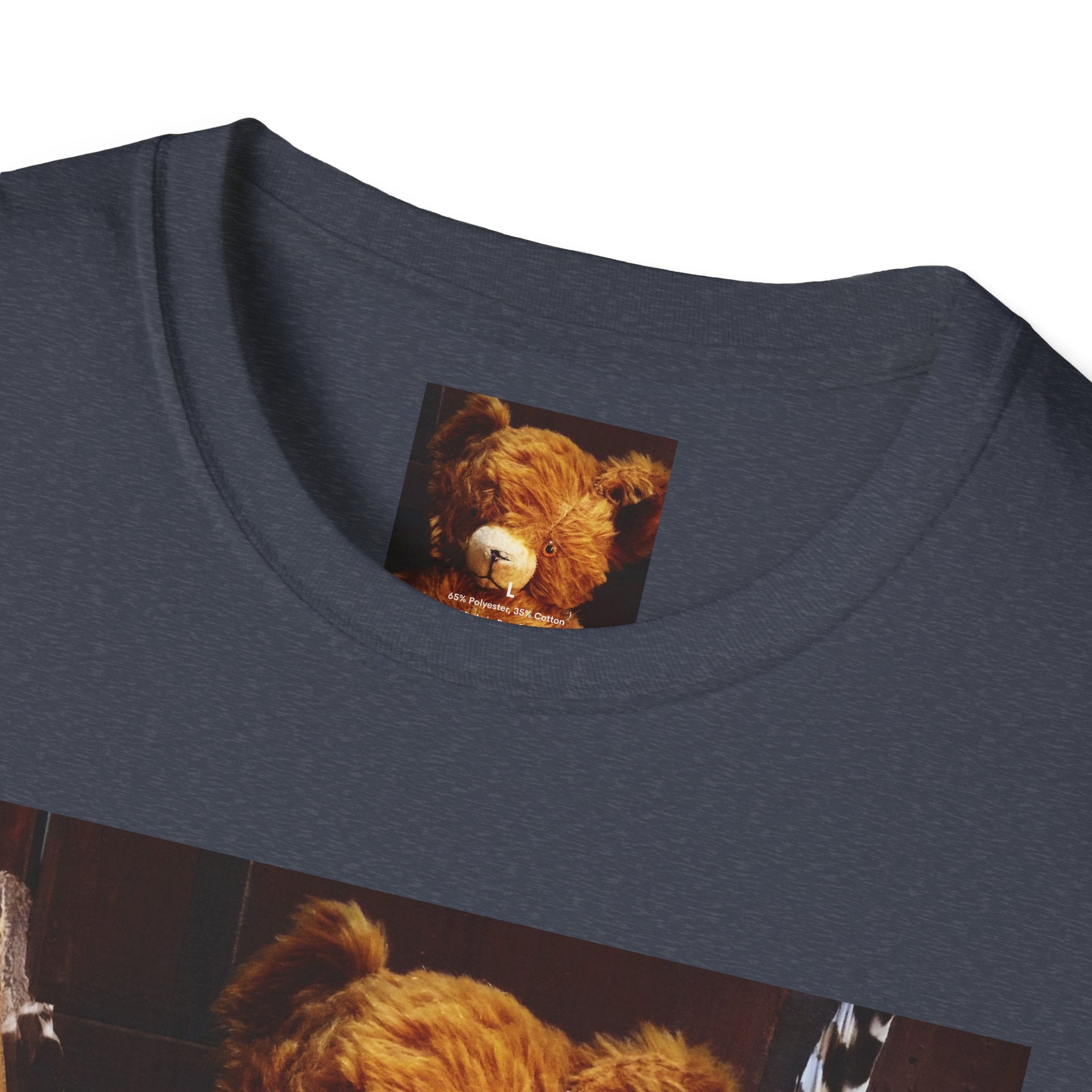Teddy Bear Photo Tee — Vintage Stuffed Bear Graphic T-Shirt