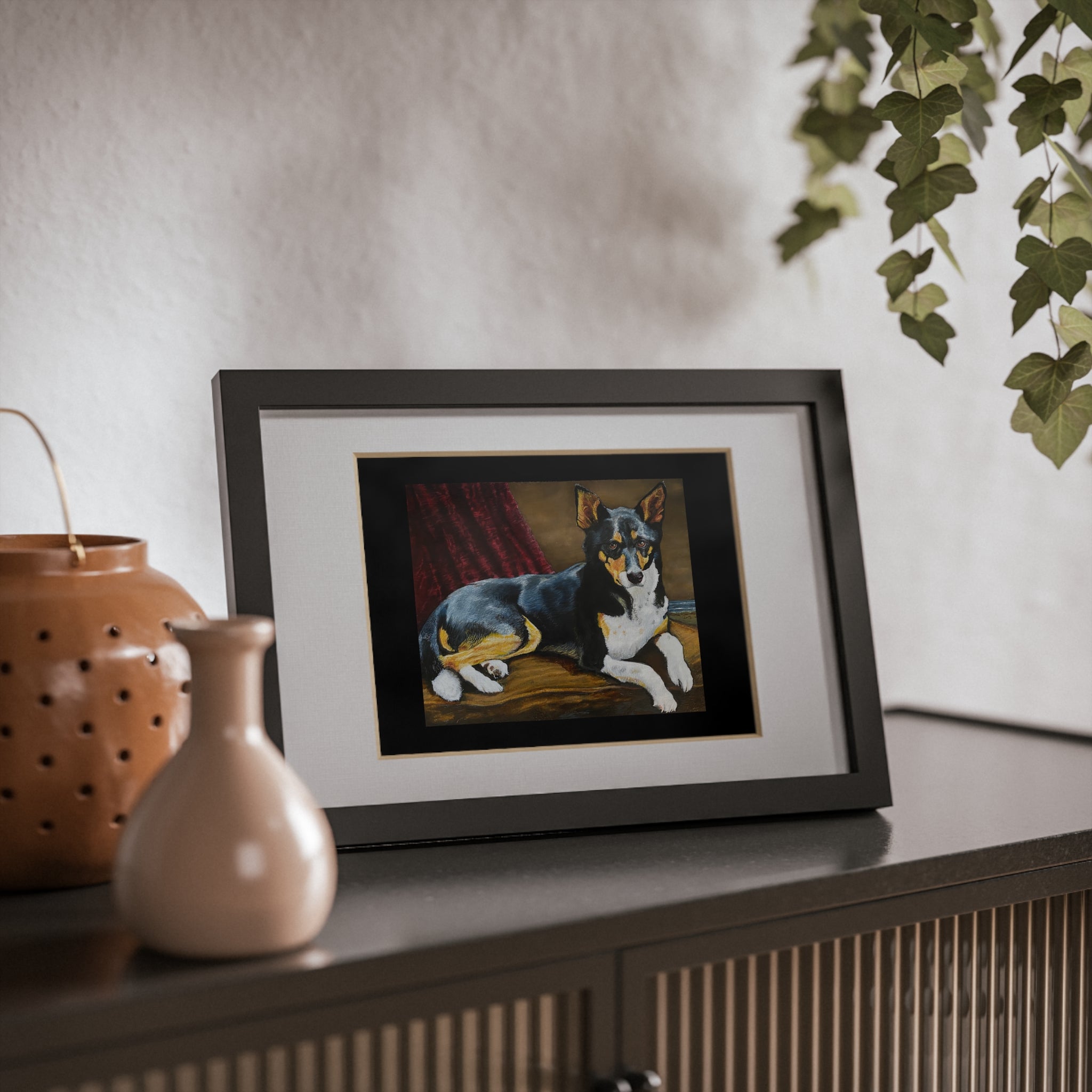 Framed Dog Portrait Poster — Black Frame Wall Art