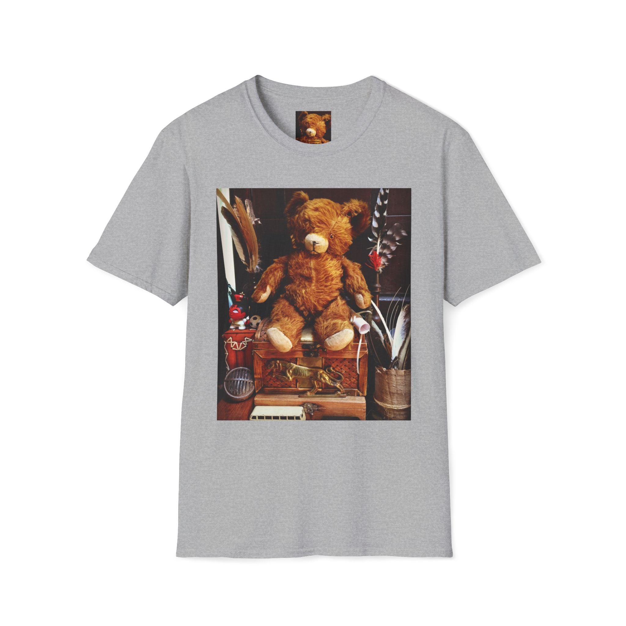 Teddy Bear Photo Tee — Vintage Stuffed Bear Graphic T-Shirt