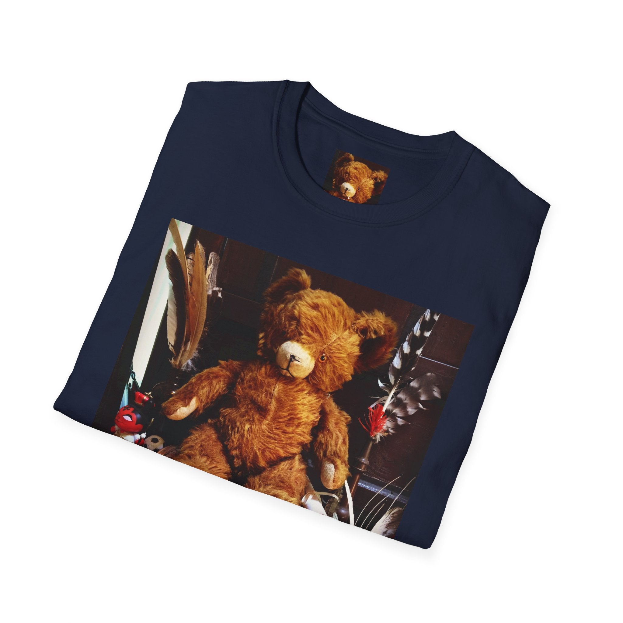 Teddy Bear Photo Tee — Vintage Stuffed Bear Graphic T-Shirt