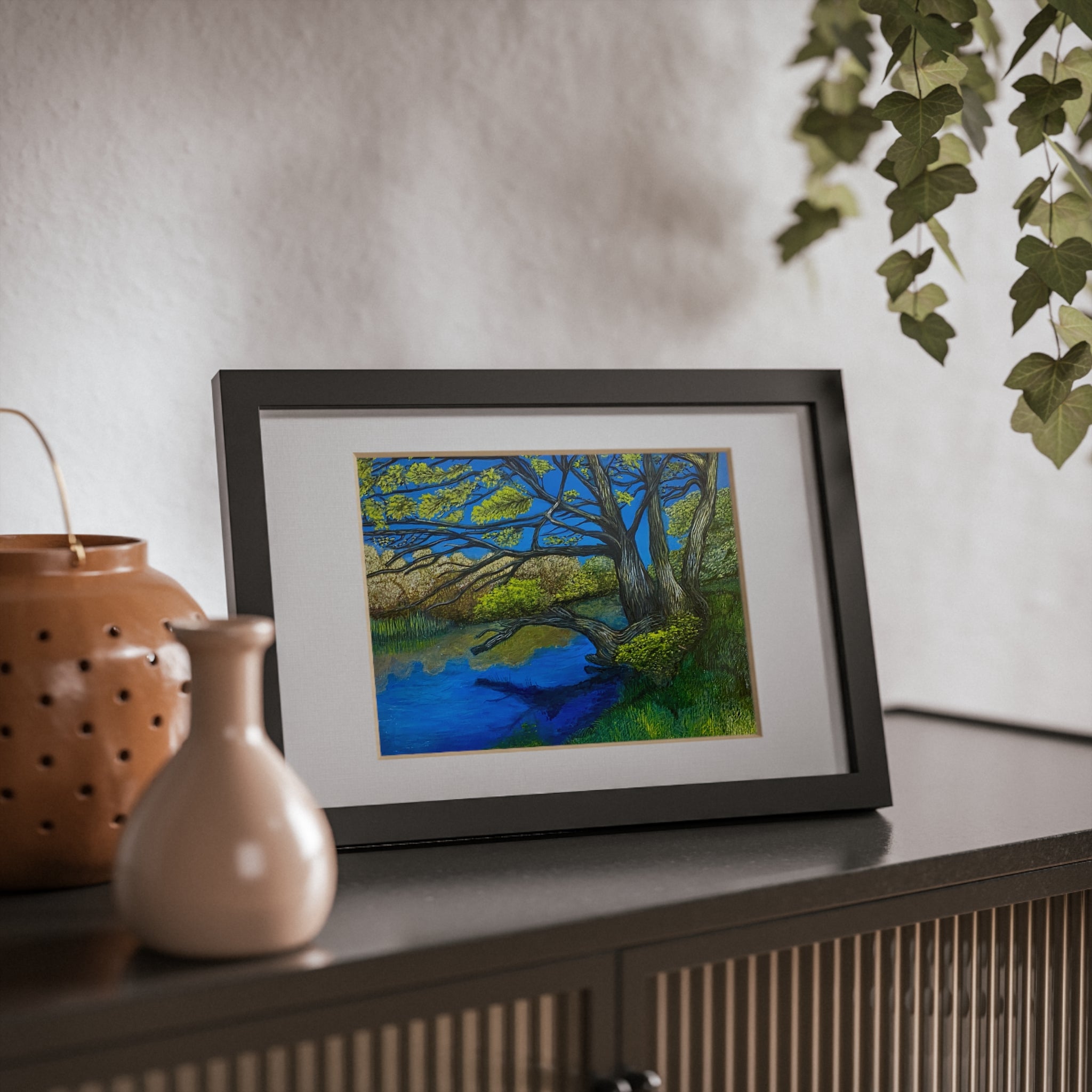 Framed Poster — River Til Print (Black Frame)