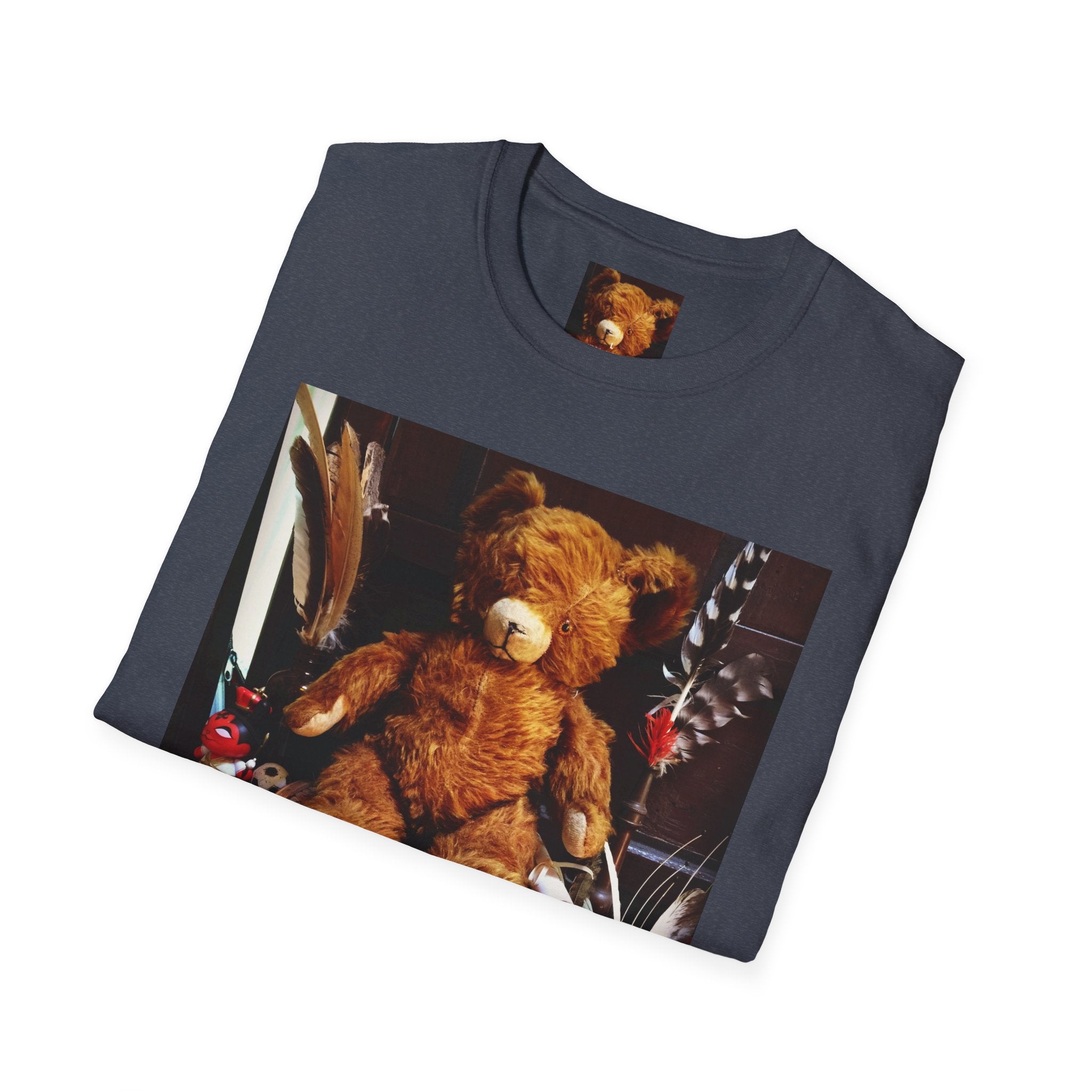 Teddy Bear Photo Tee — Vintage Stuffed Bear Graphic T-Shirt