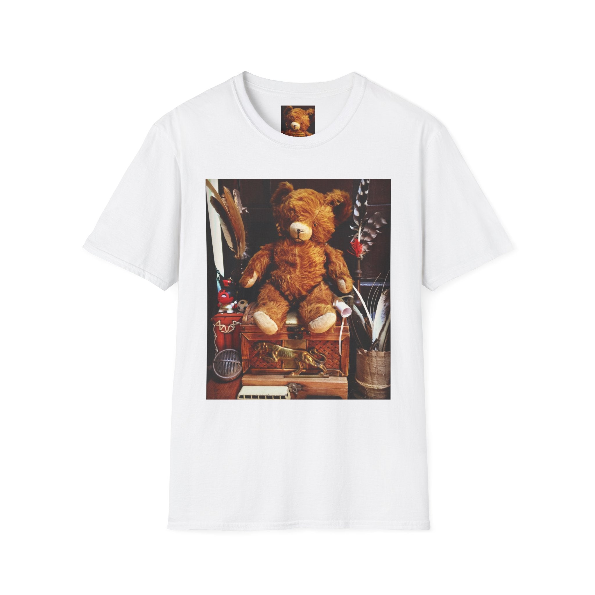 Teddy Bear Photo Tee — Vintage Stuffed Bear Graphic T-Shirt