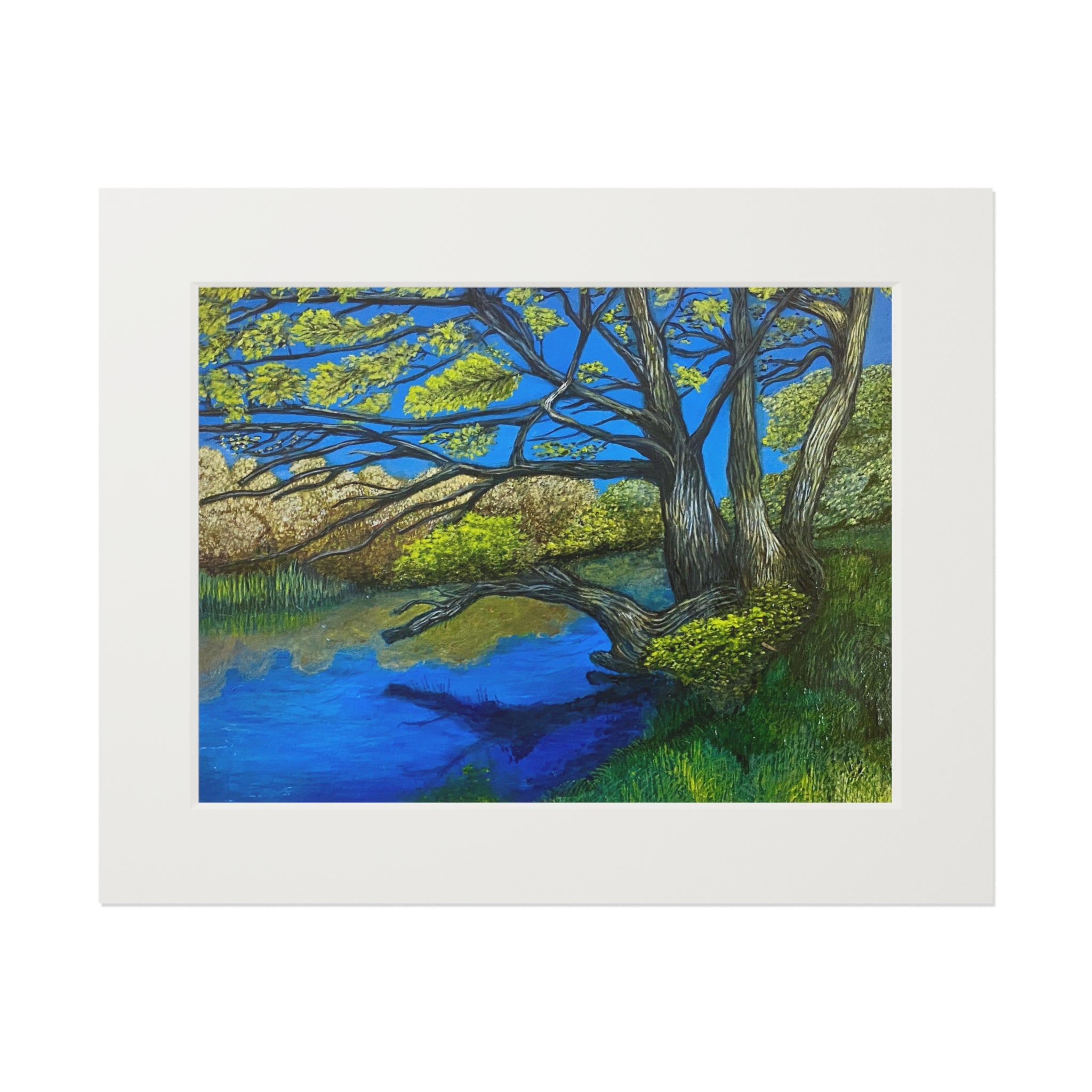 Landscape Fine Art Print with Passepartout Frame — River Til (Spring) 2025