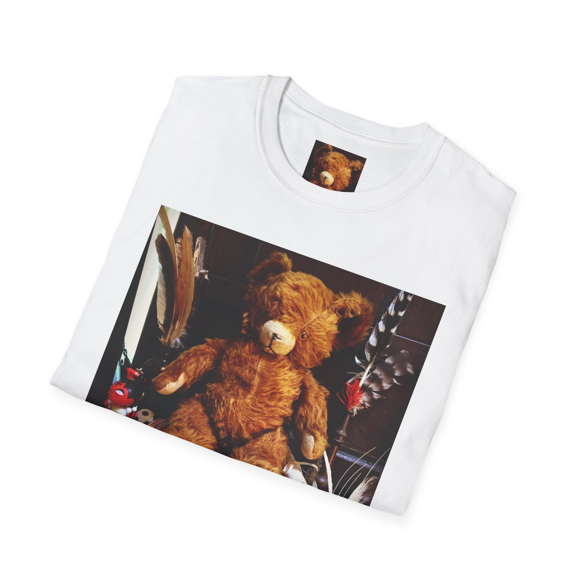 Teddy Bear Photo Tee — Vintage Stuffed Bear Graphic T-Shirt