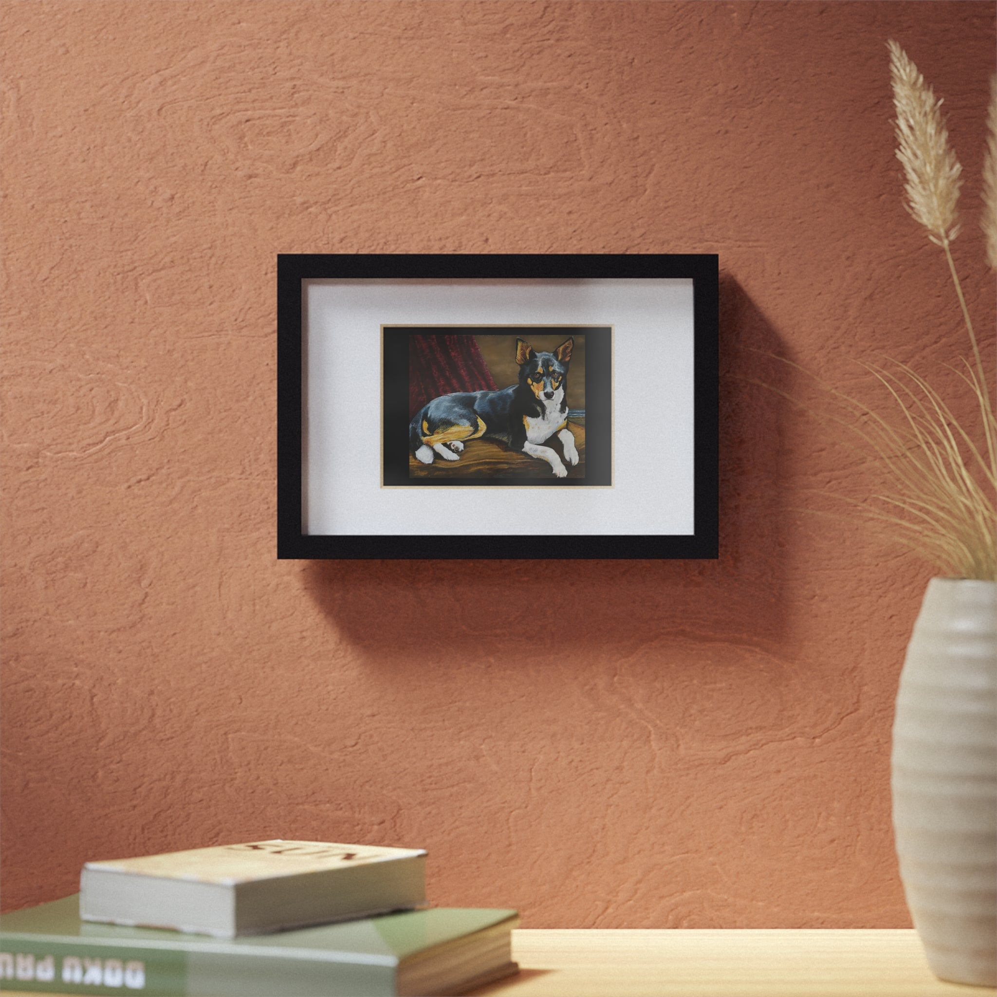 Framed Dog Portrait Poster — Black Frame Wall Art