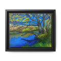 Framed Matte Canvas Print — River Til Landscape