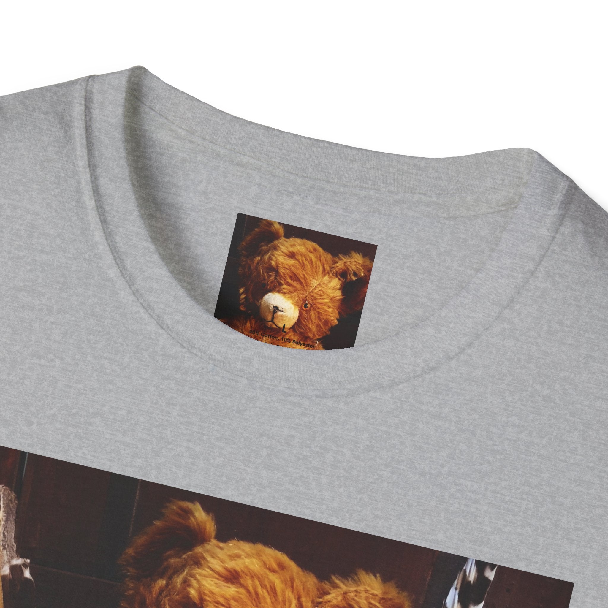 Teddy Bear Photo Tee — Vintage Stuffed Bear Graphic T-Shirt