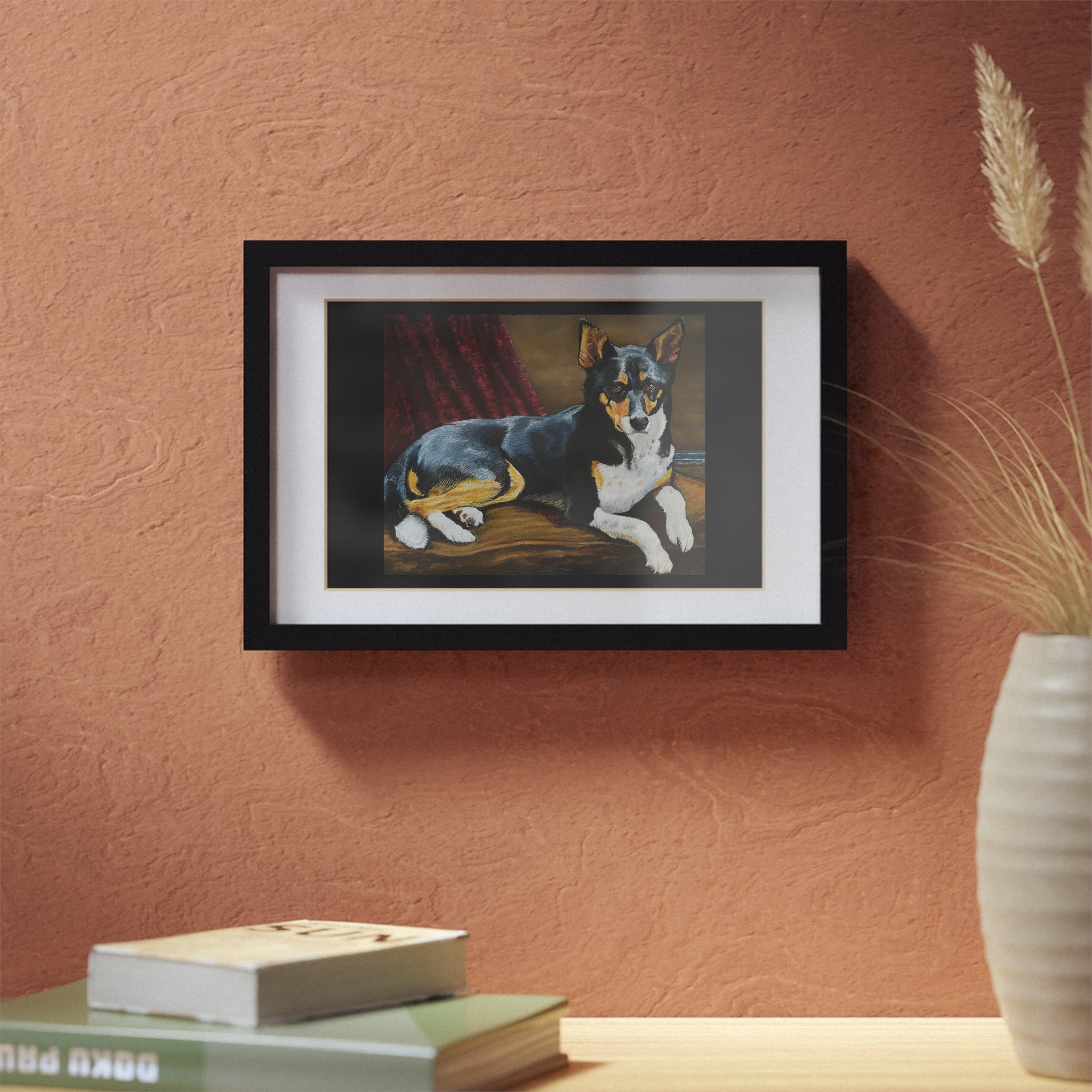 Framed Dog Portrait Poster — Black Frame Wall Art
