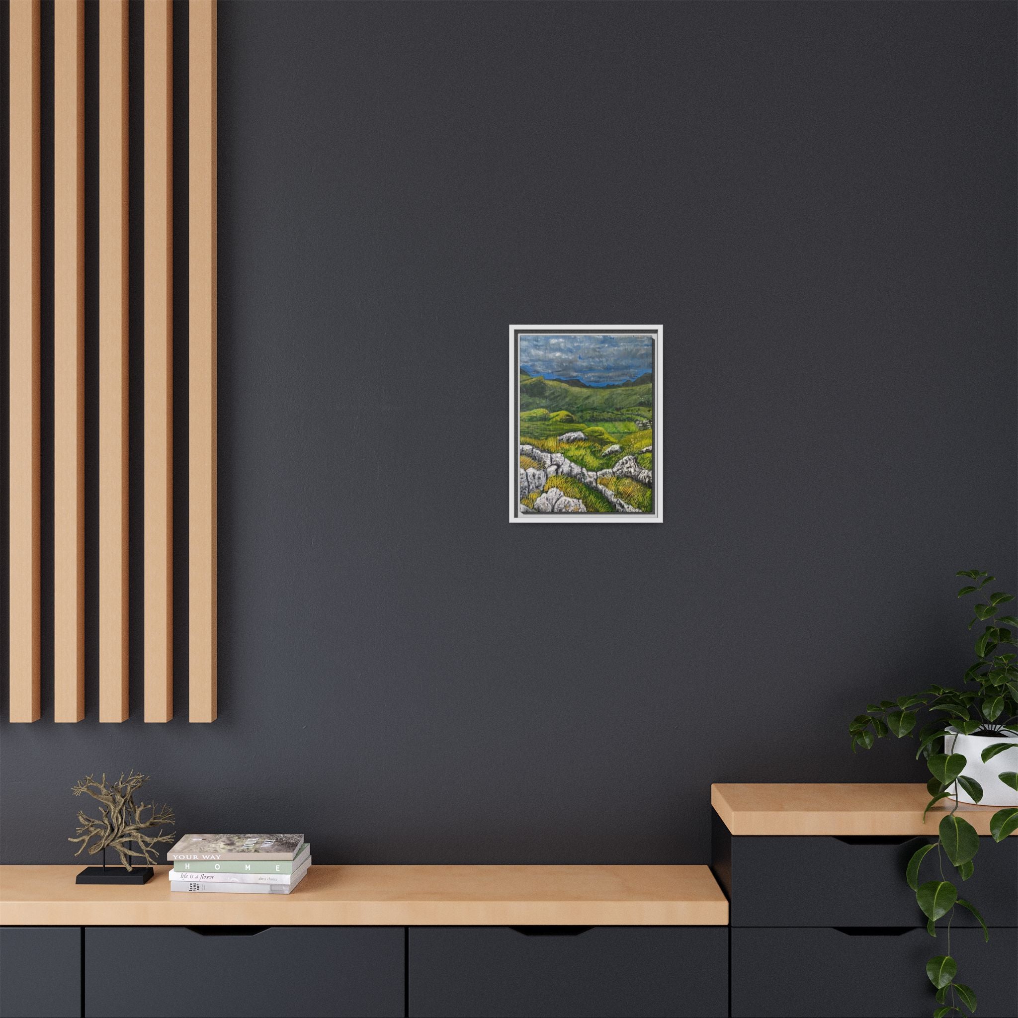 Framed Matte Canvas Print — View from High Rigg Wall Art