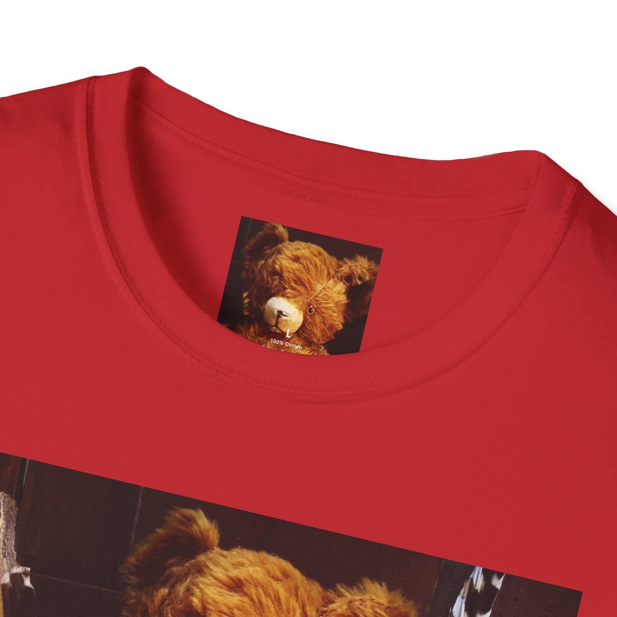 Teddy Bear Photo Tee — Vintage Stuffed Bear Graphic T-Shirt