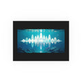 Ocean Waveform Art Poster — Abstract Soundwave Underwater Print