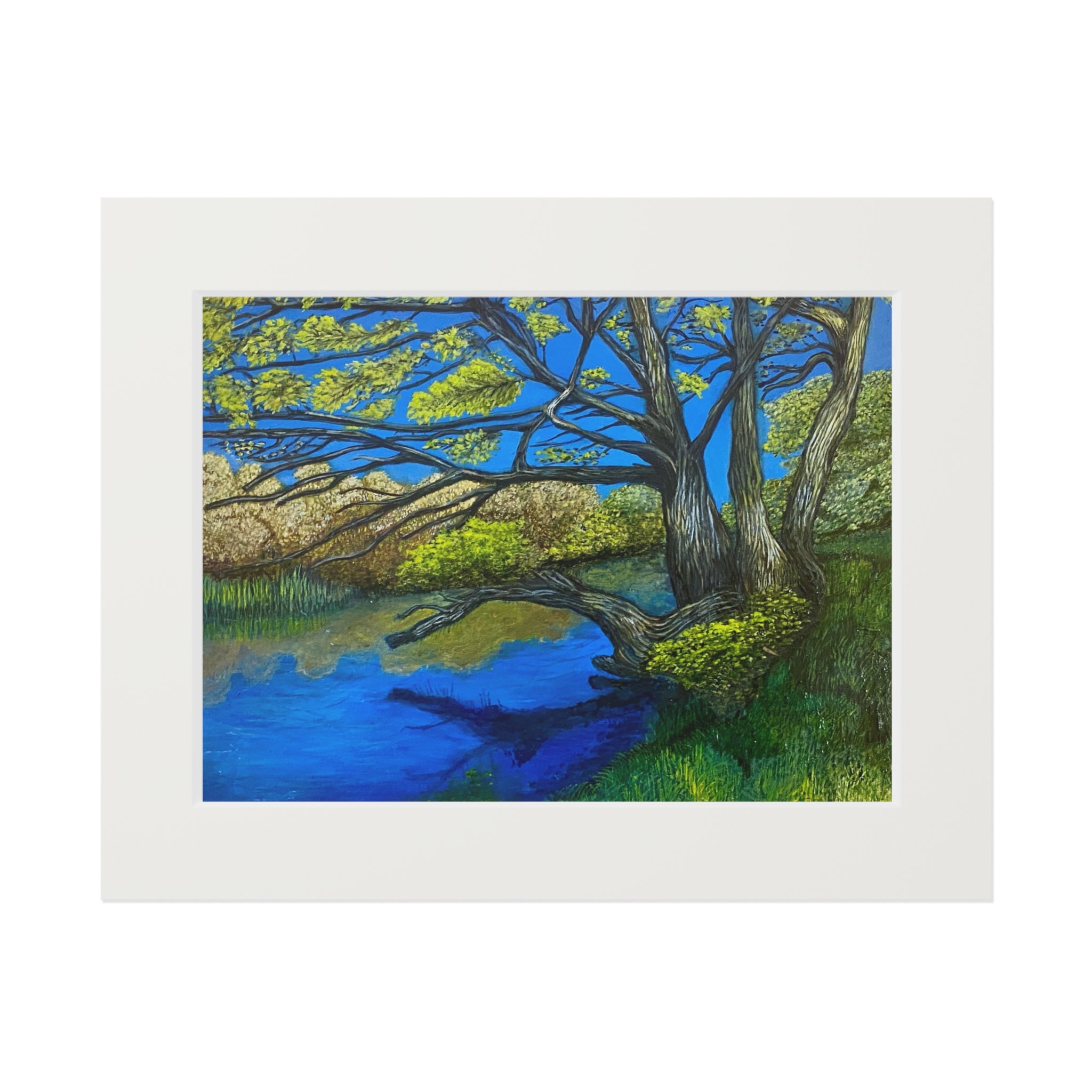 Landscape Fine Art Print with Passepartout Frame — River Til (Spring) 2025