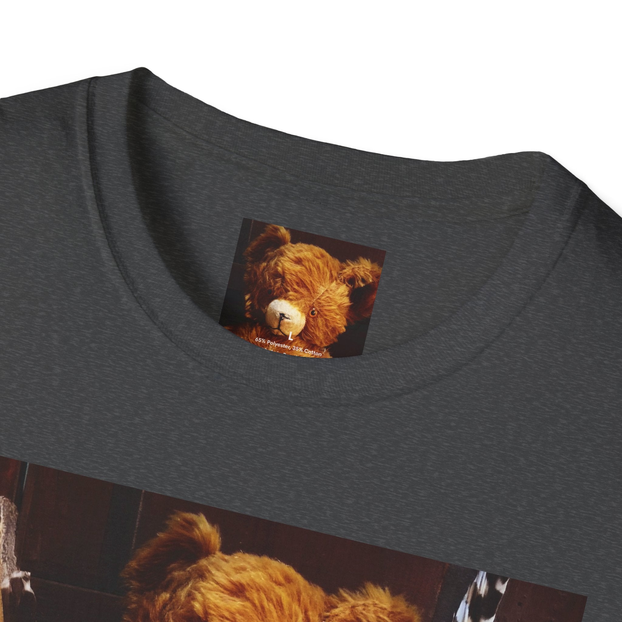 Teddy Bear Photo Tee — Vintage Stuffed Bear Graphic T-Shirt