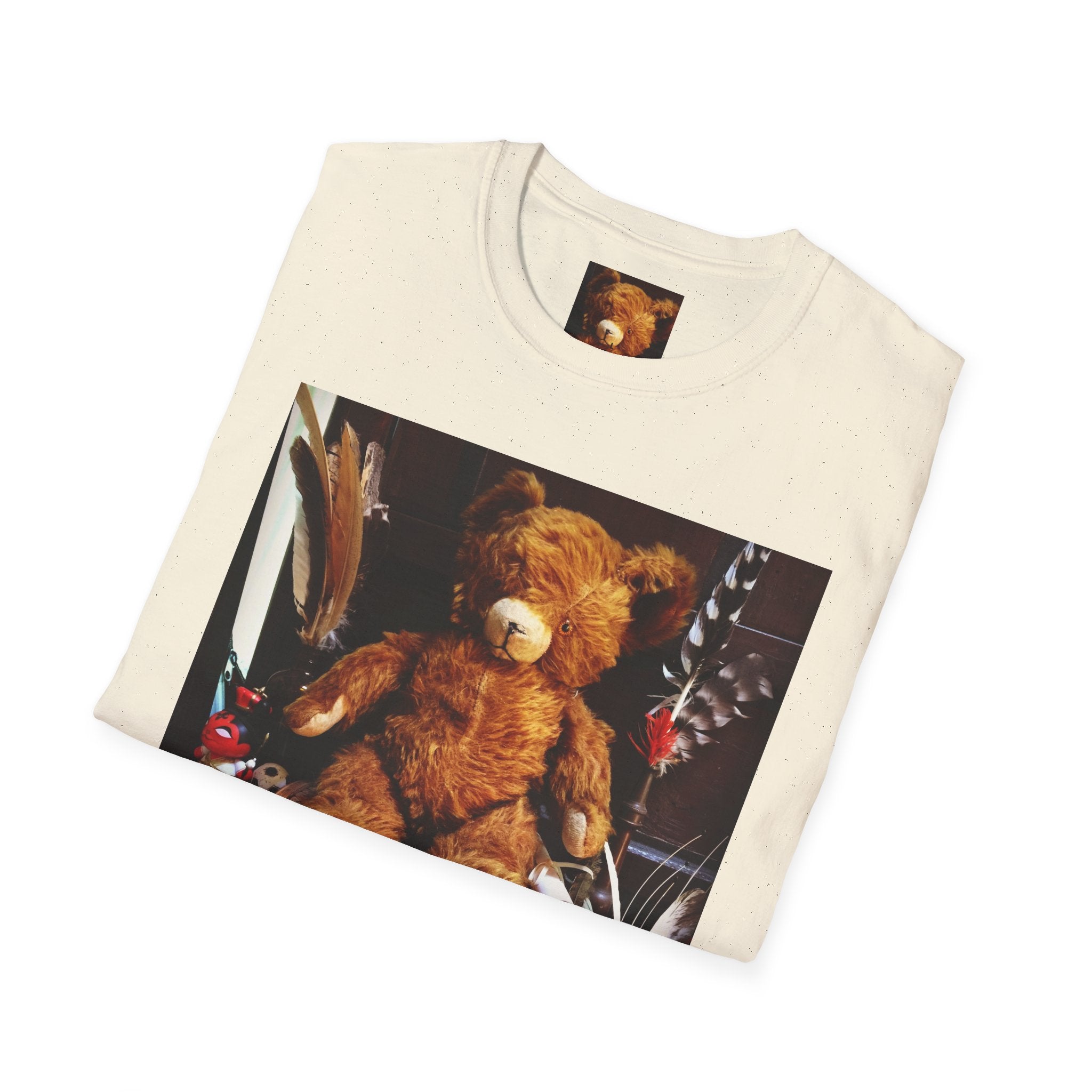 Teddy Bear Photo Tee — Vintage Stuffed Bear Graphic T-Shirt