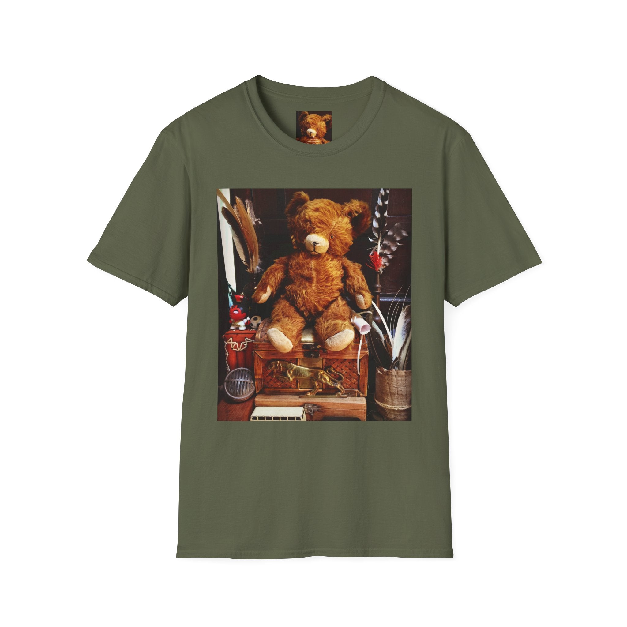 Teddy Bear Photo Tee — Vintage Stuffed Bear Graphic T-Shirt