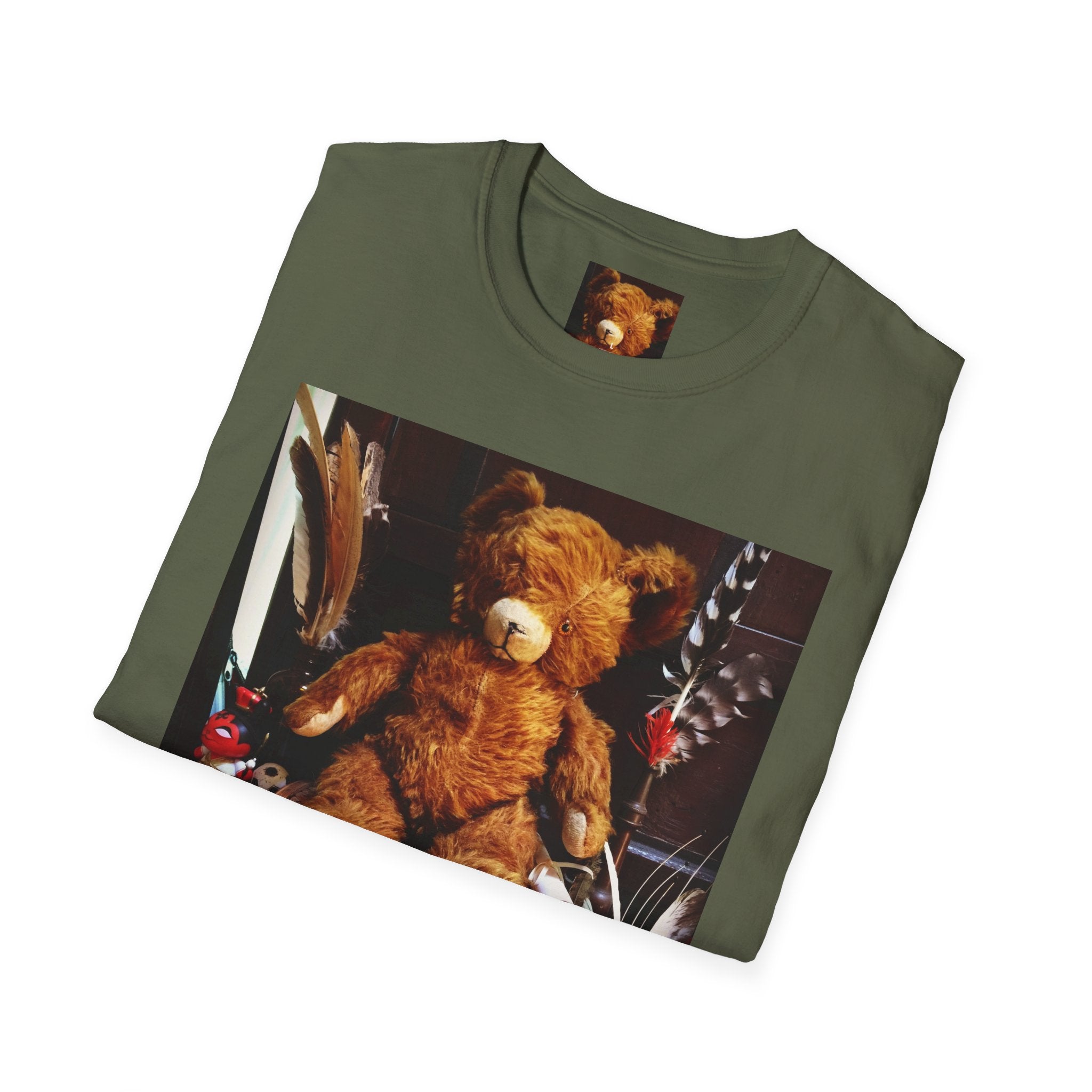 Teddy Bear Photo Tee — Vintage Stuffed Bear Graphic T-Shirt